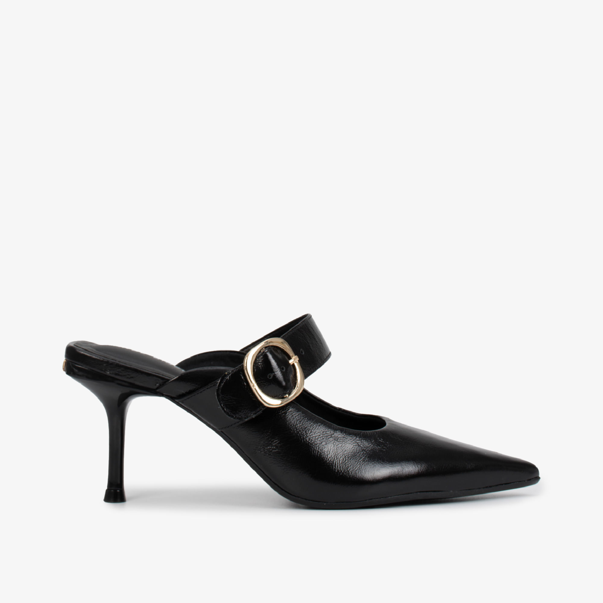 Mule Preto Couro