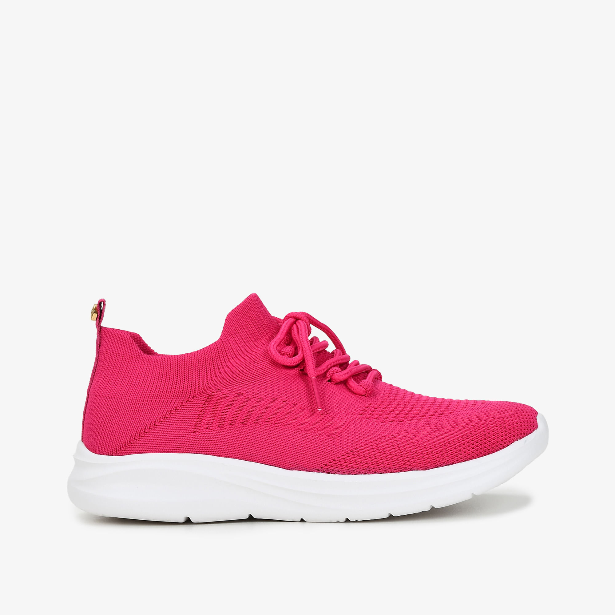 Tênis Casual Rosa Pink Knit