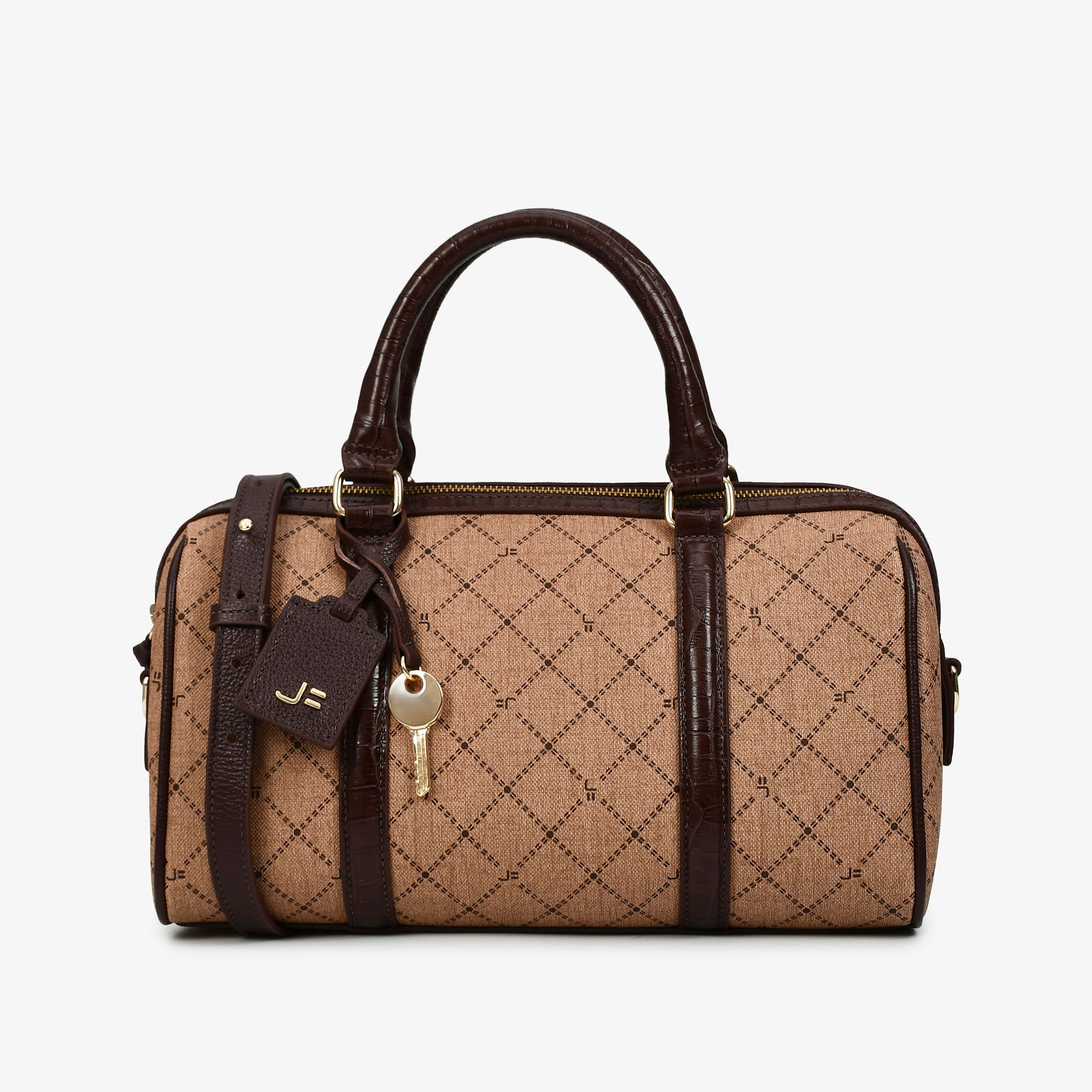 Bolsa Baú Monograma Jb Marrom Florença