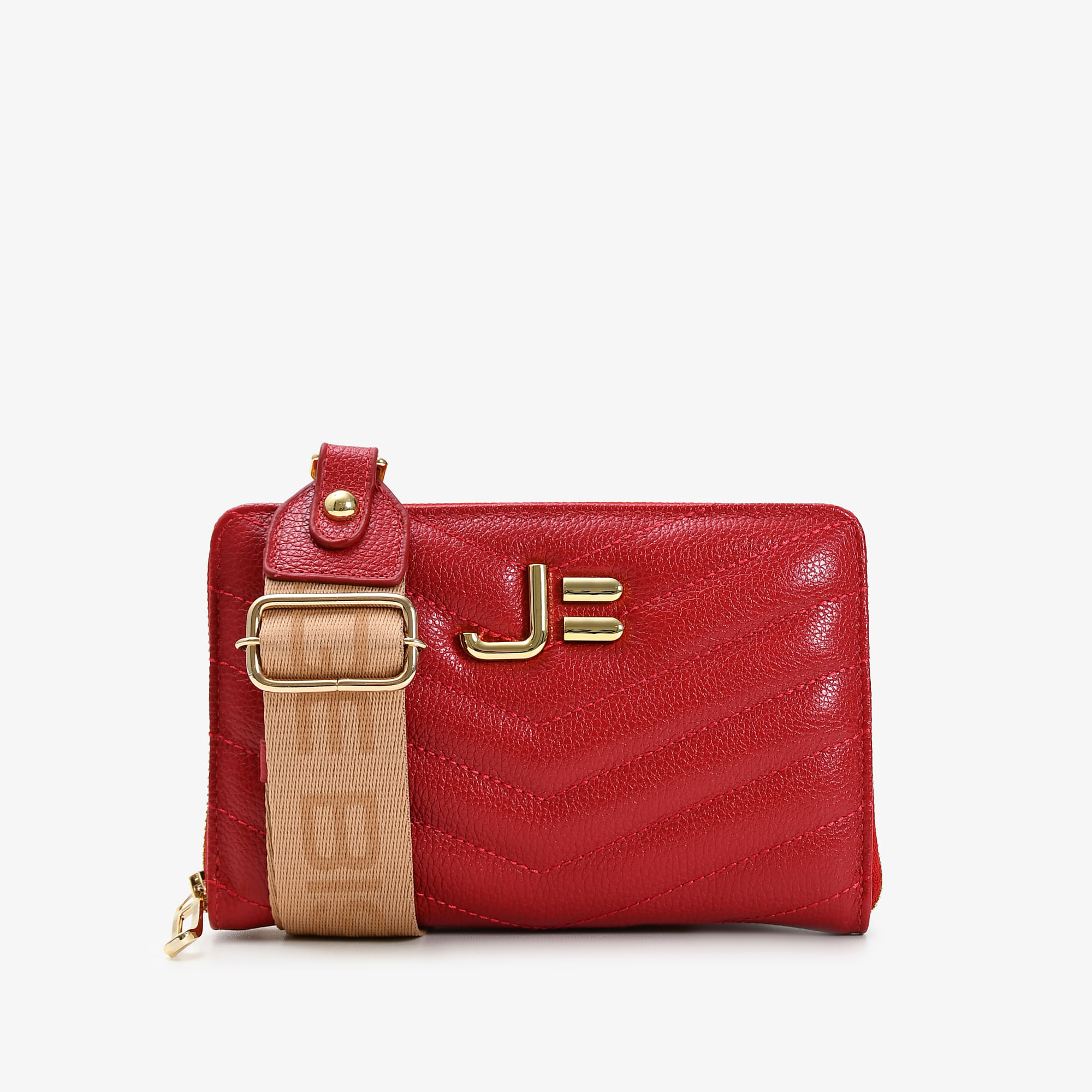 Bolsa Transversal Vermelho Couro Matelassê Jb