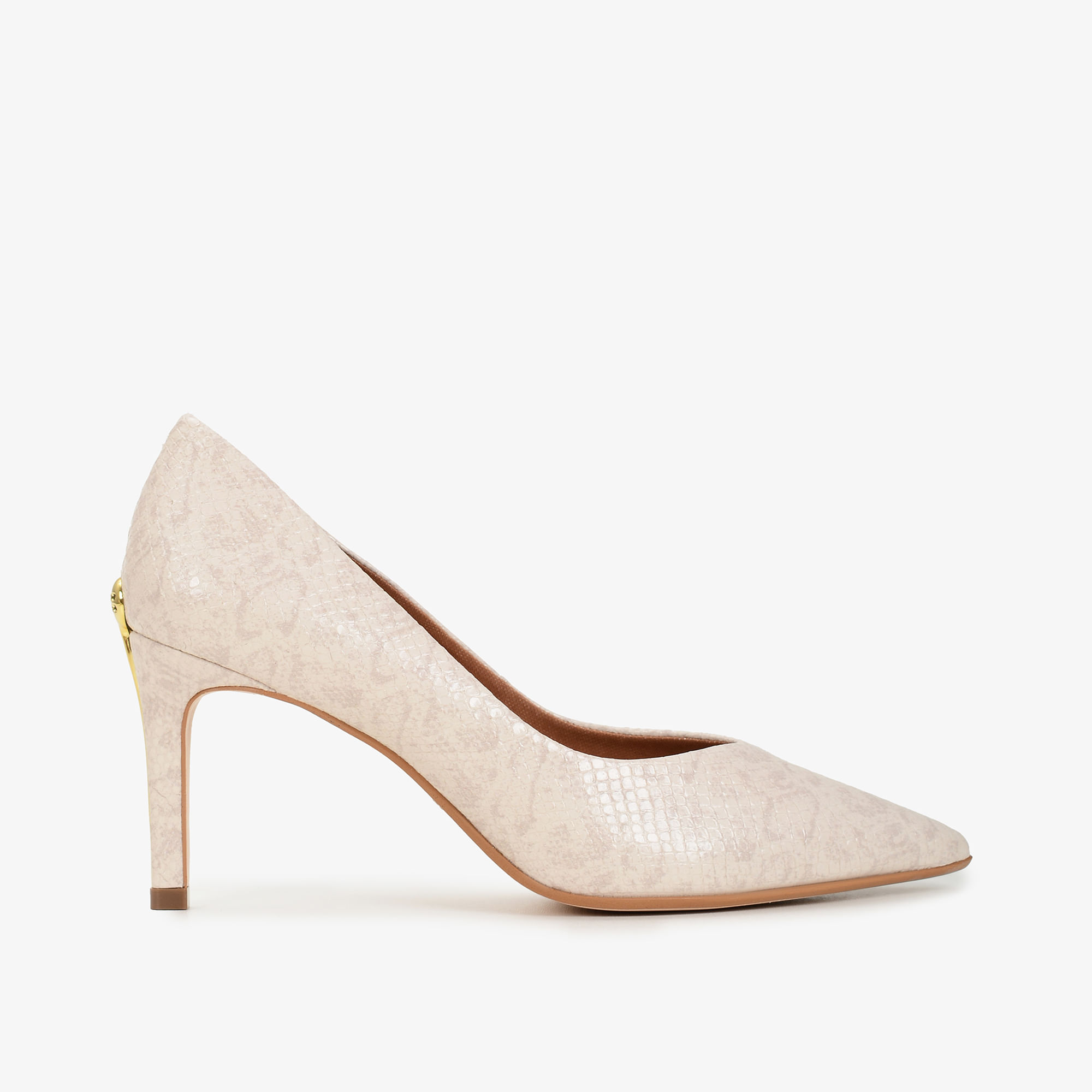 Scarpin Off White Brulée Mandala JB Couro Snake