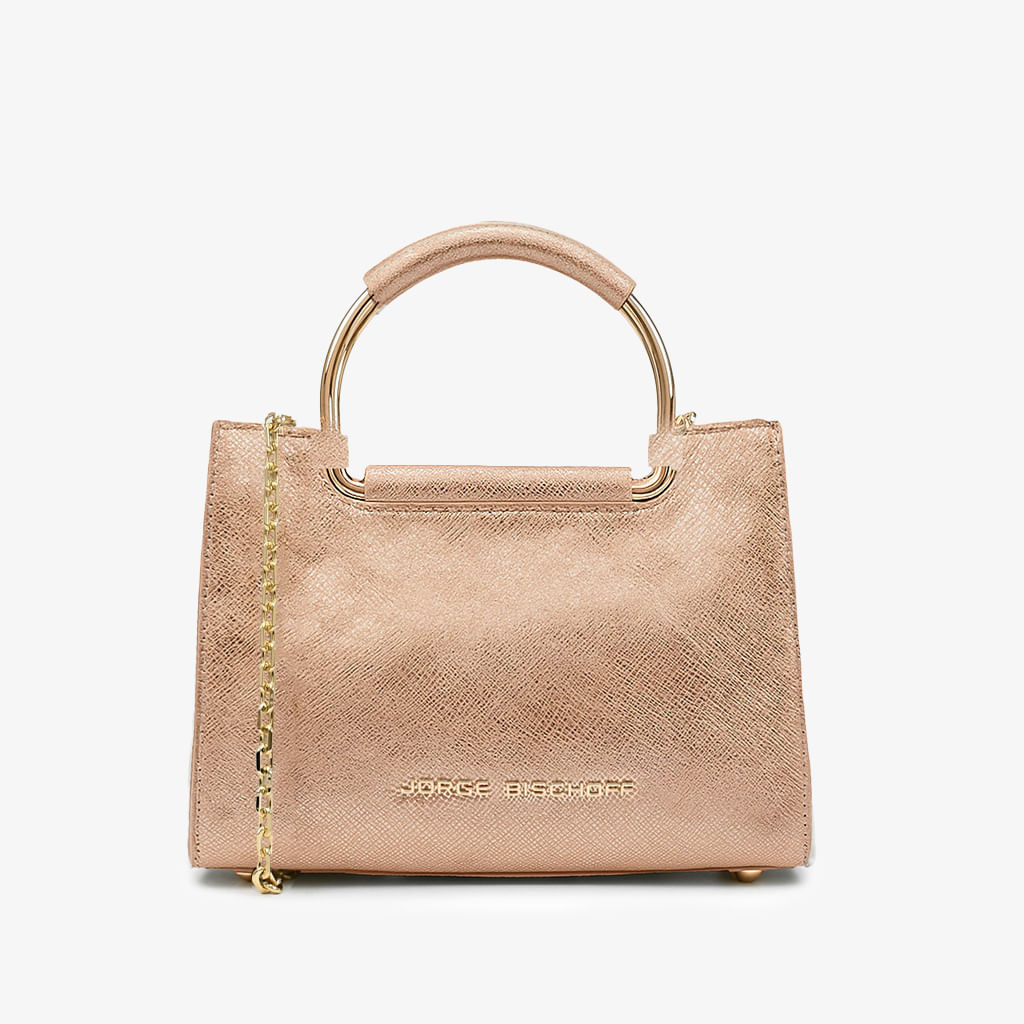 Bolsa Tote Metal Nude Couro