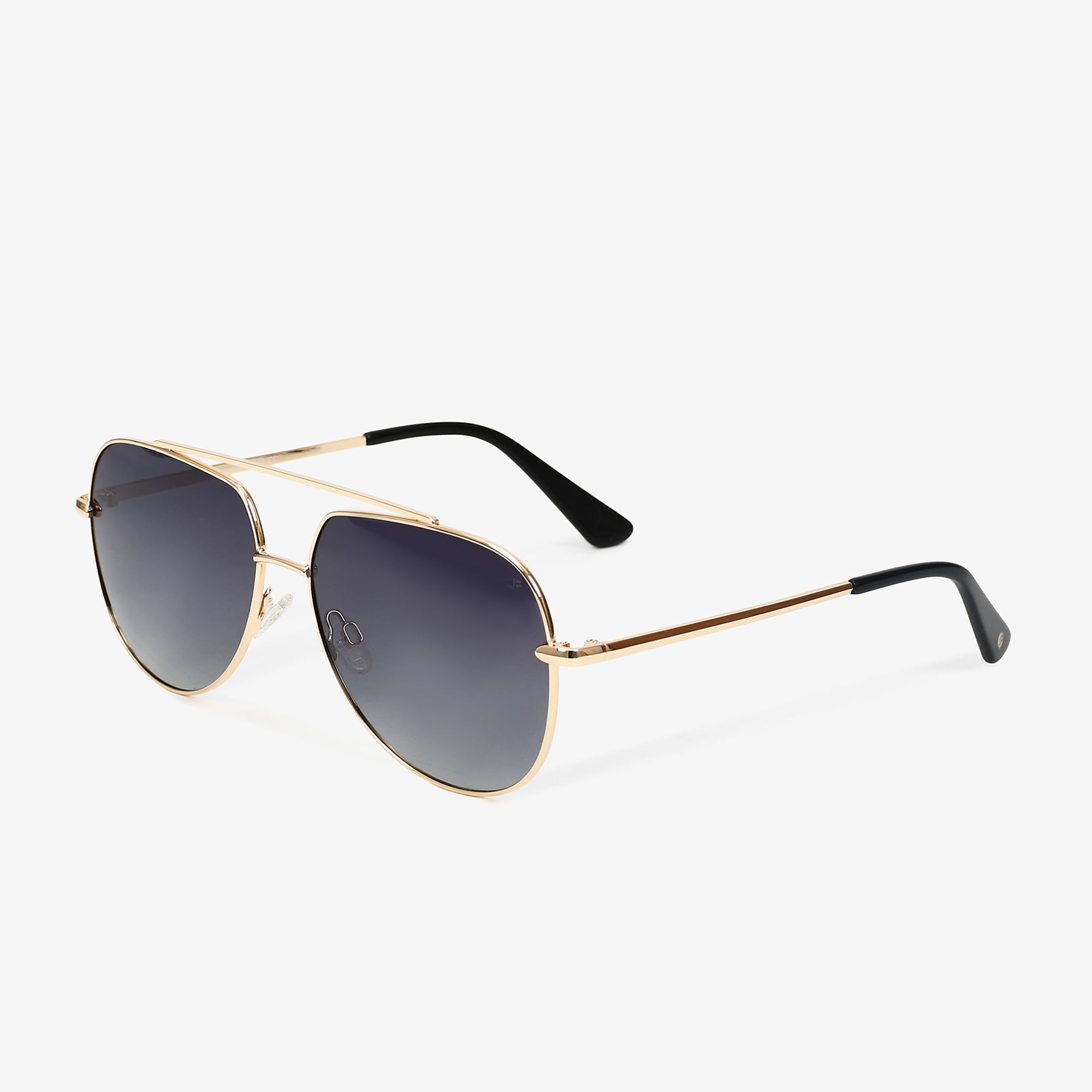 Óculos Serena Solar Aviador Cinza Degradê Dourado