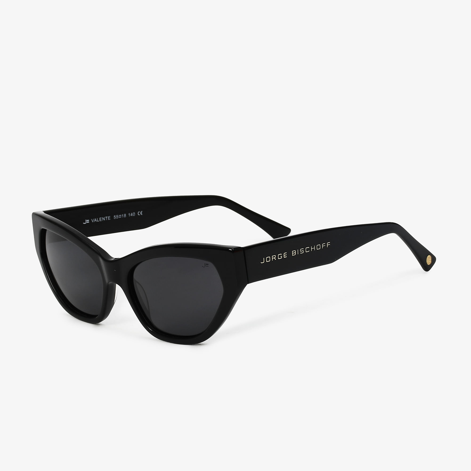 Óculos Valente Solar Gatinho Cinza Preto