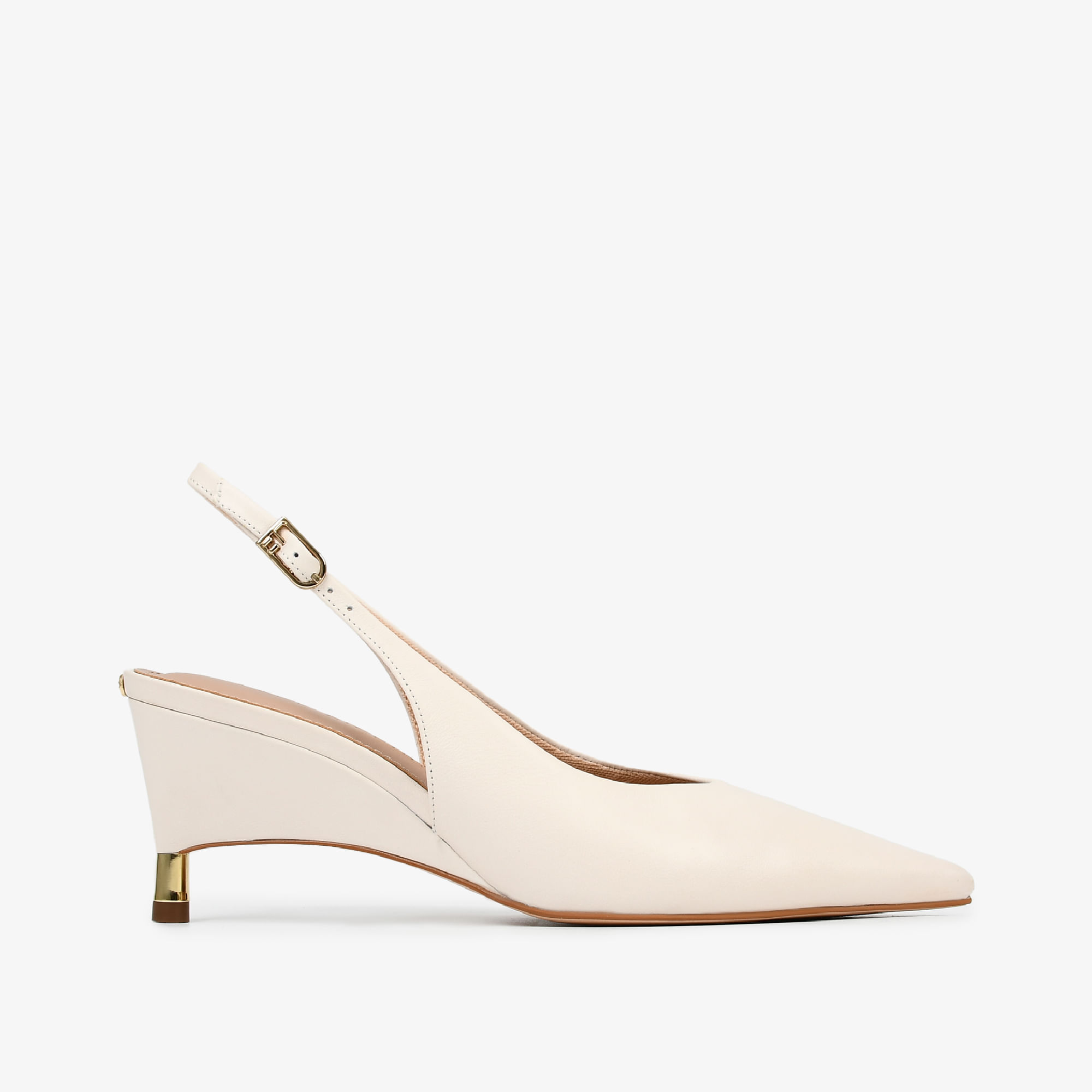 Slingback Off White Cordilheira Couro