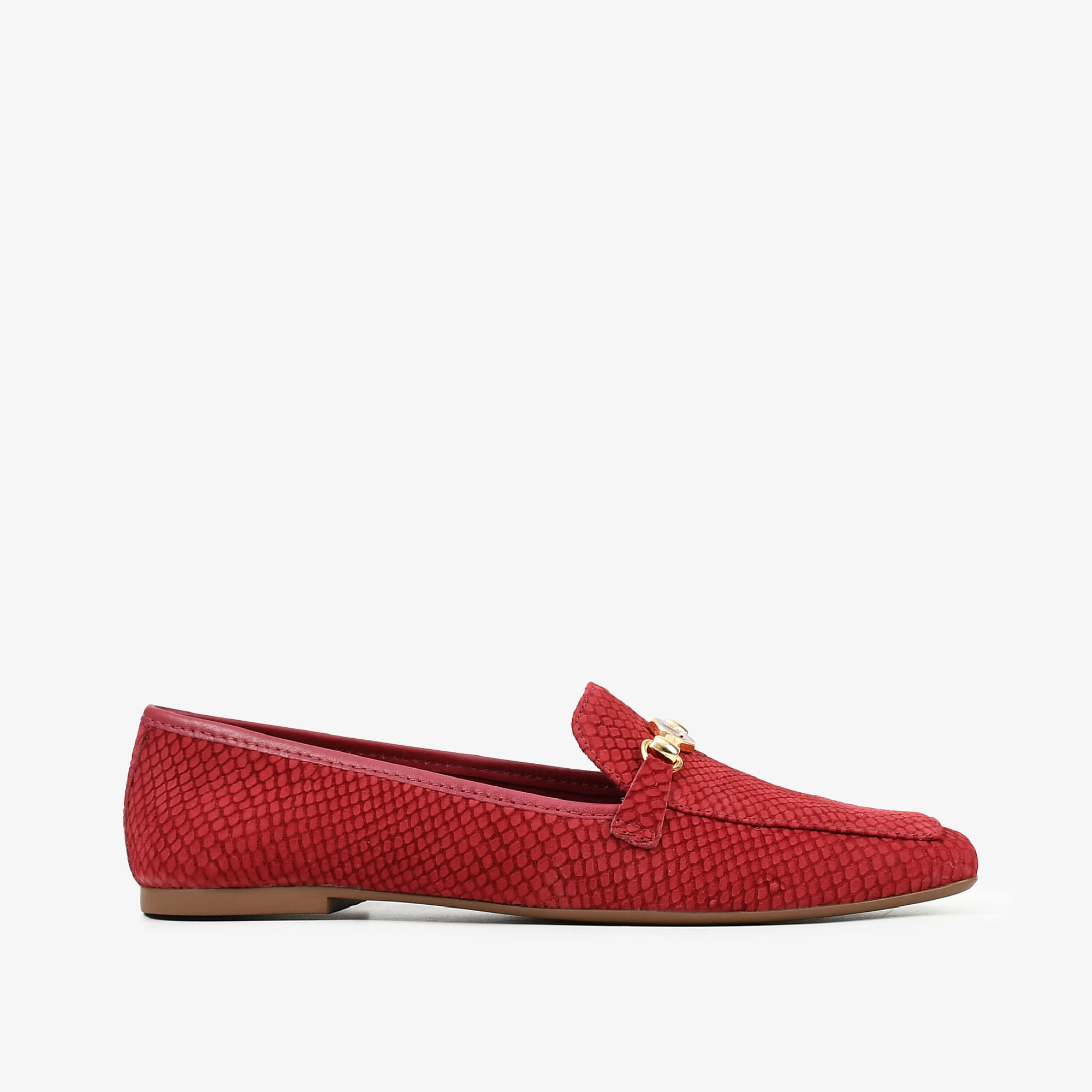 Loafer Bridão Vinho Cabernet Couro Snake