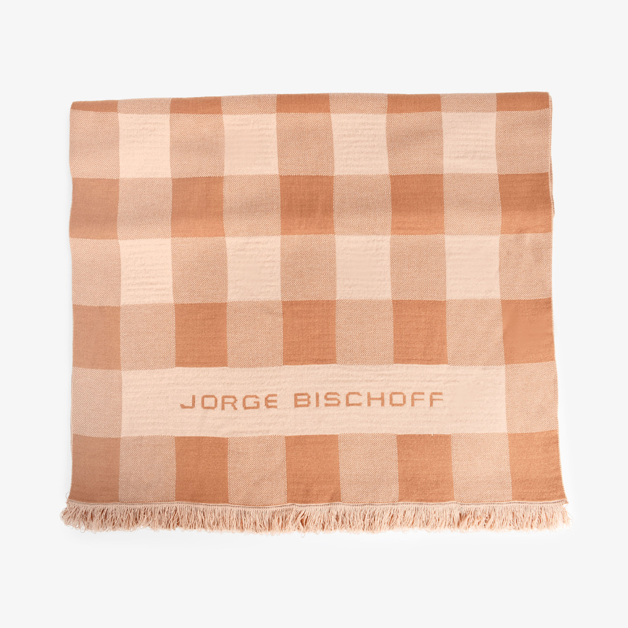 Manta Xadrez Salmon Exclusiva Jorge Bischoff