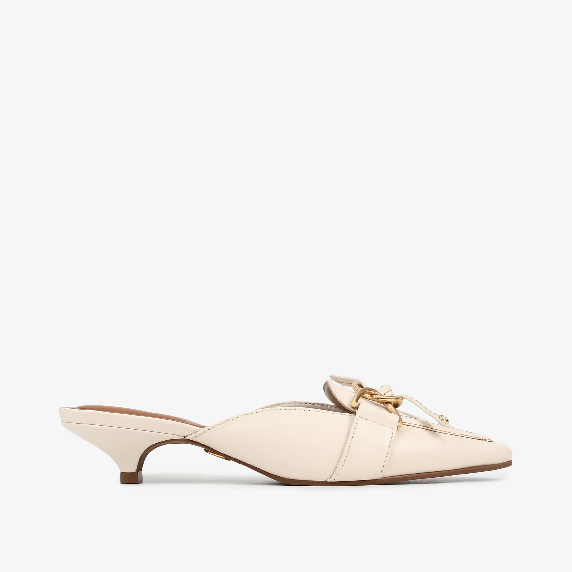 Mule Off White Cordilheira Couro