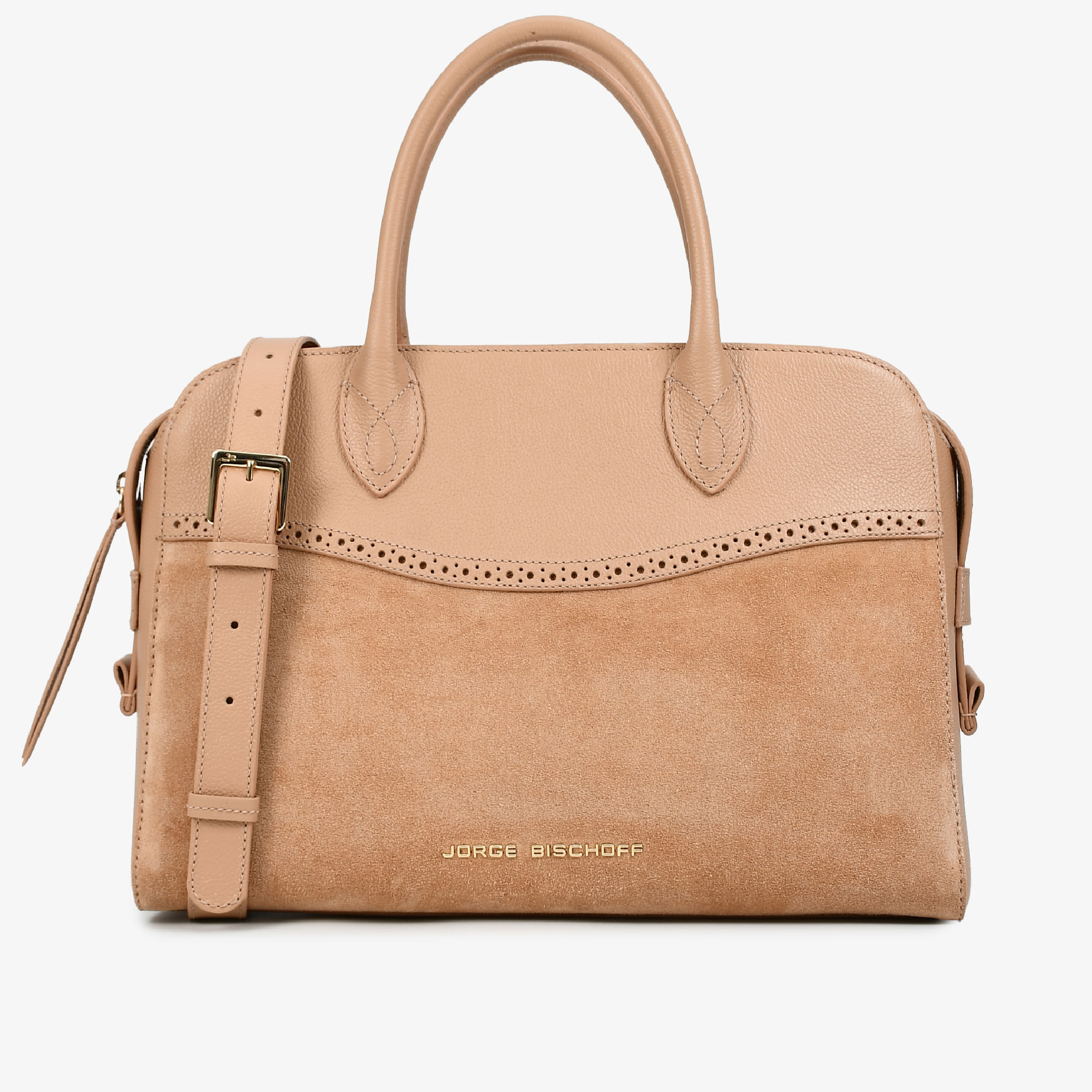 Bolsa Tote Nude Carvalho Couro