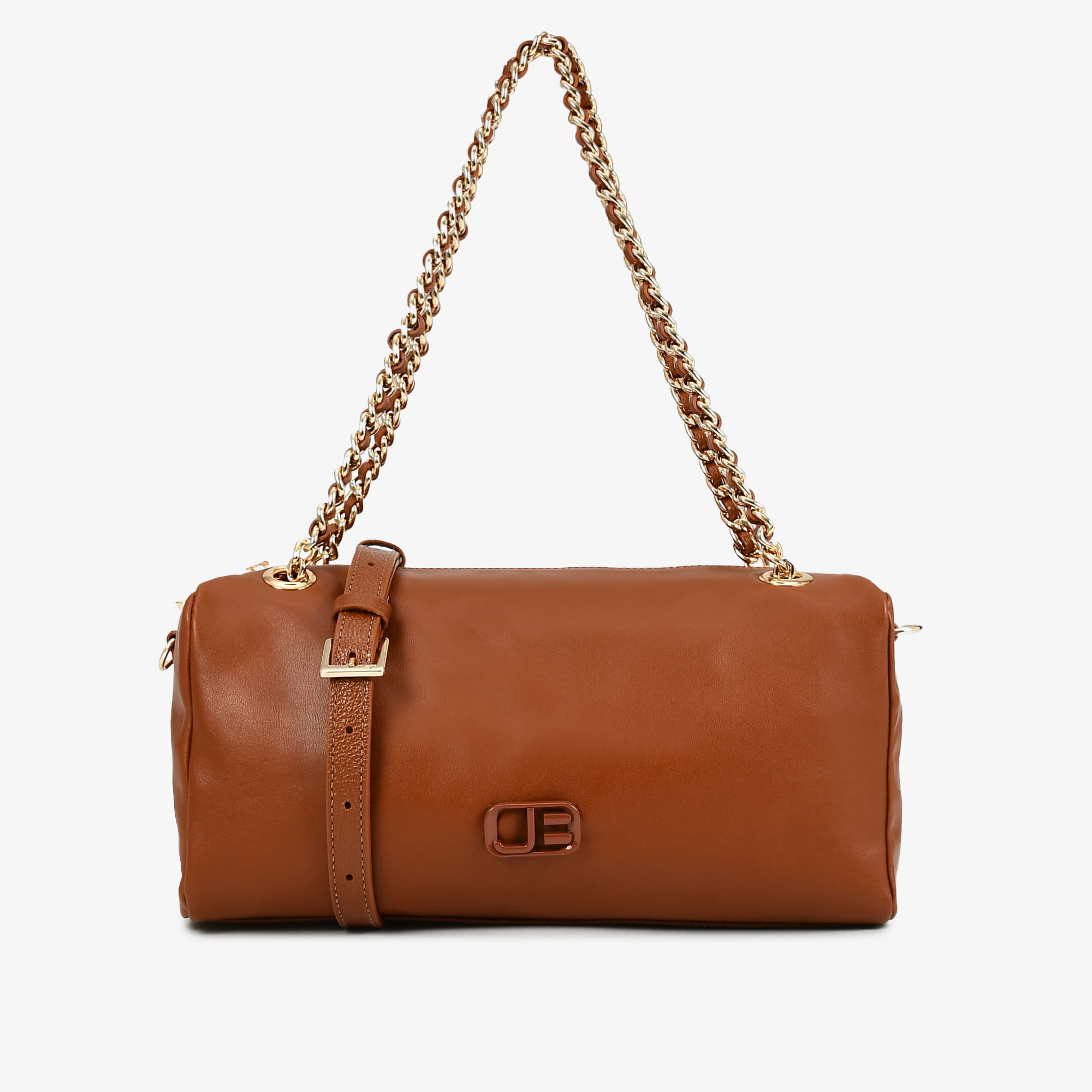 Bolsa De Ombro Marrom Tabaco Couro