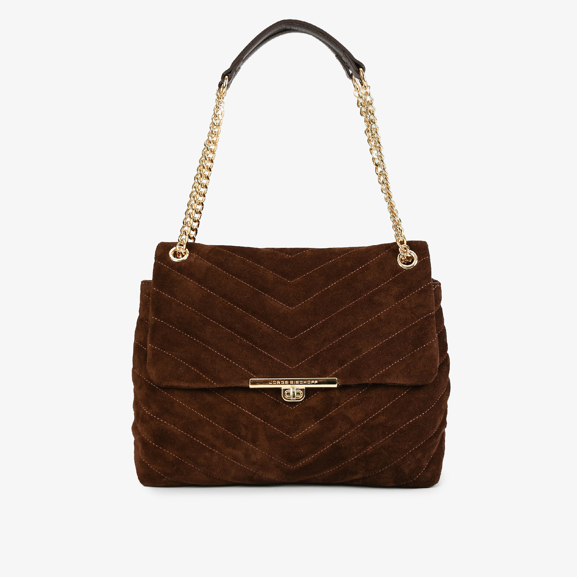 Bolsa De Ombro Marrom Terroir Camurça
