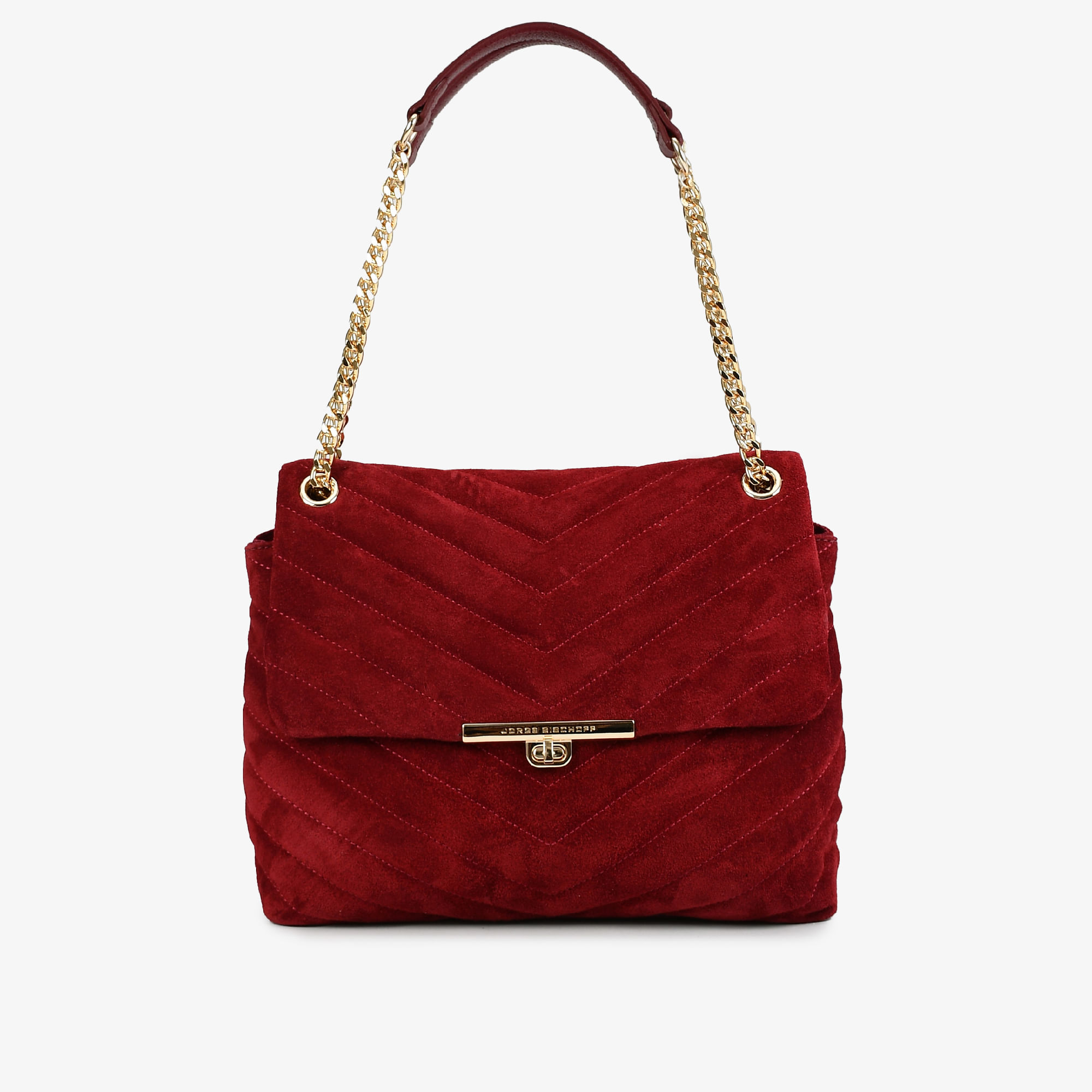 Bolsa De Ombro Mercedes Vinho Cabernet Camurça