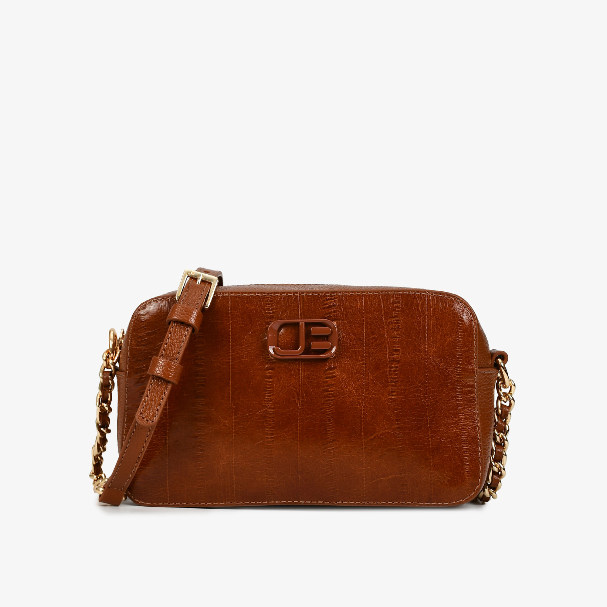 Bolsa Transversal Marrom Tabaco Couro