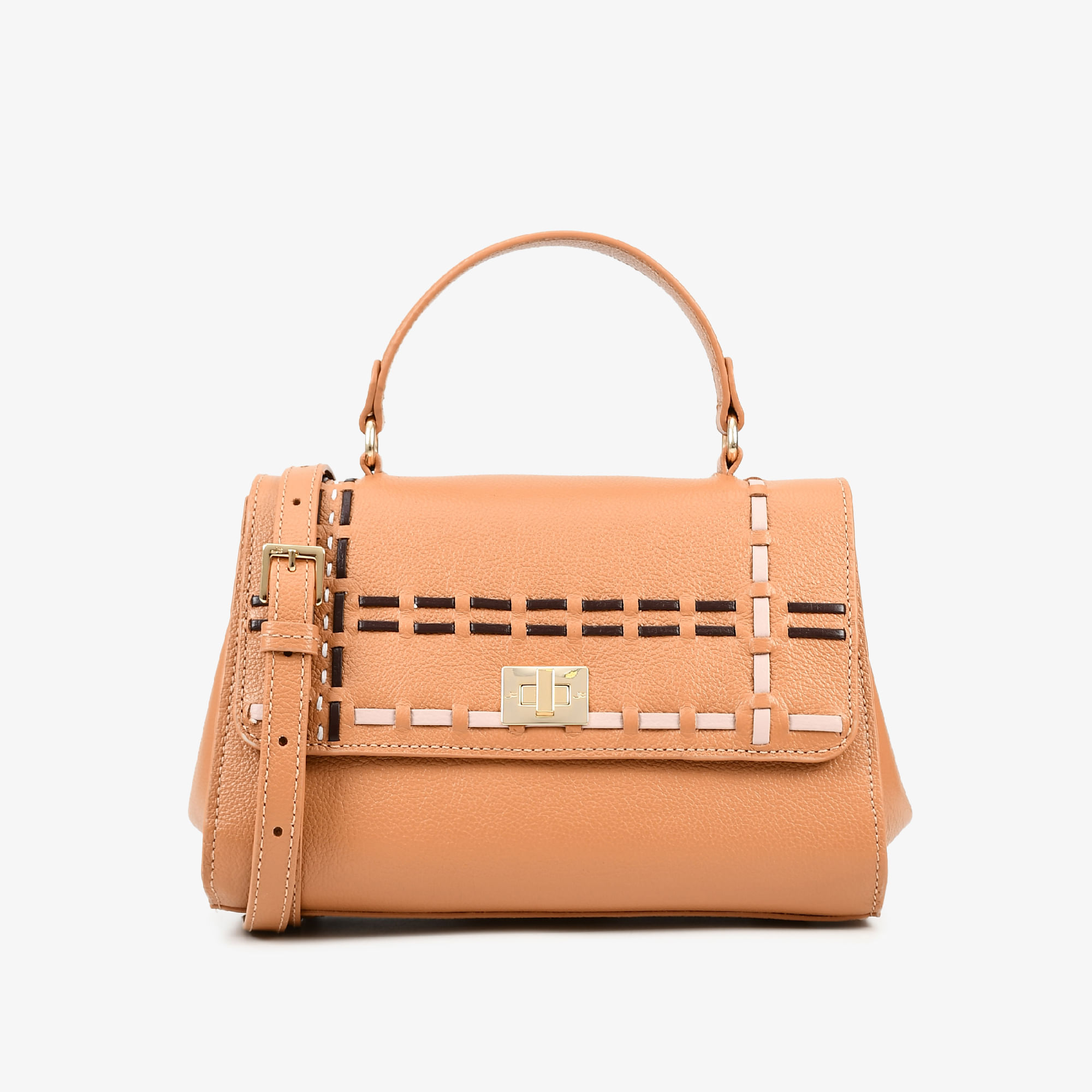 Bolsa Satchel Caramelo Álamo Couro