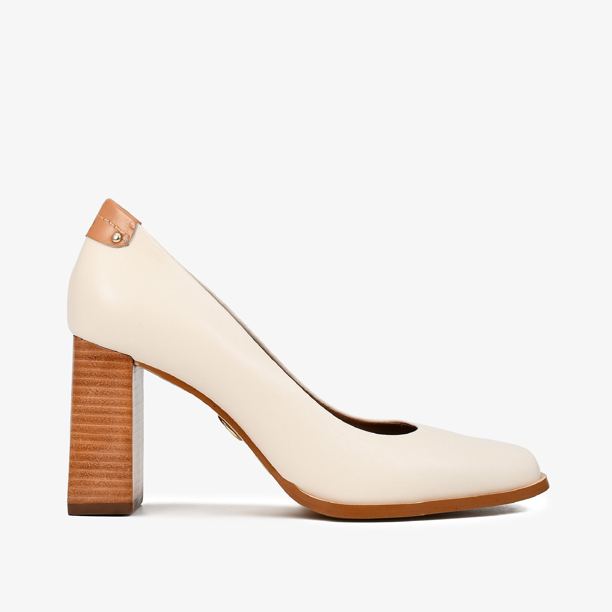 Scarpin Salto Off White Cordilheira Couro