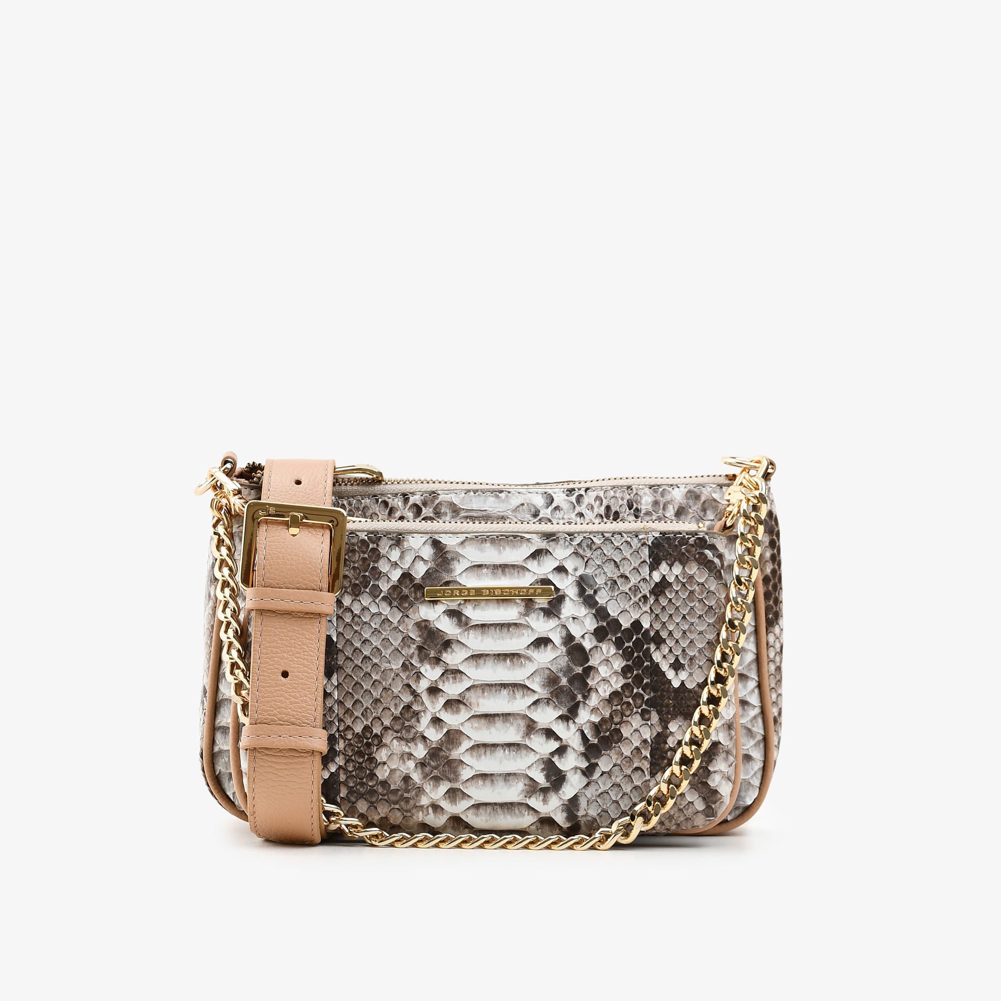 Bolsa Transversal Nude Natural Cobra Python