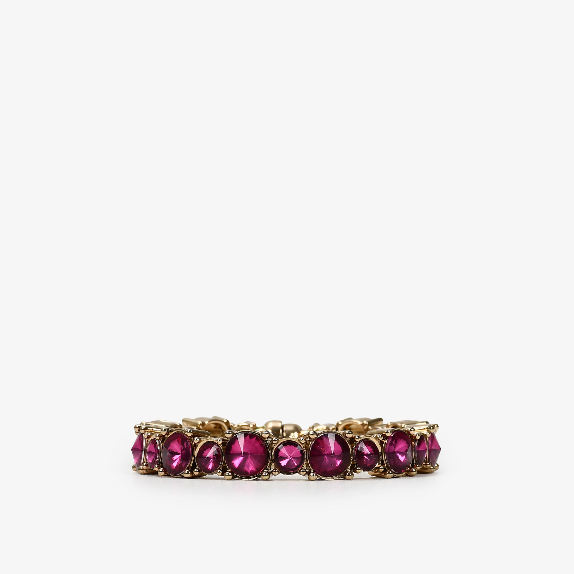 Pulseira Pedraria Ouro Vinho