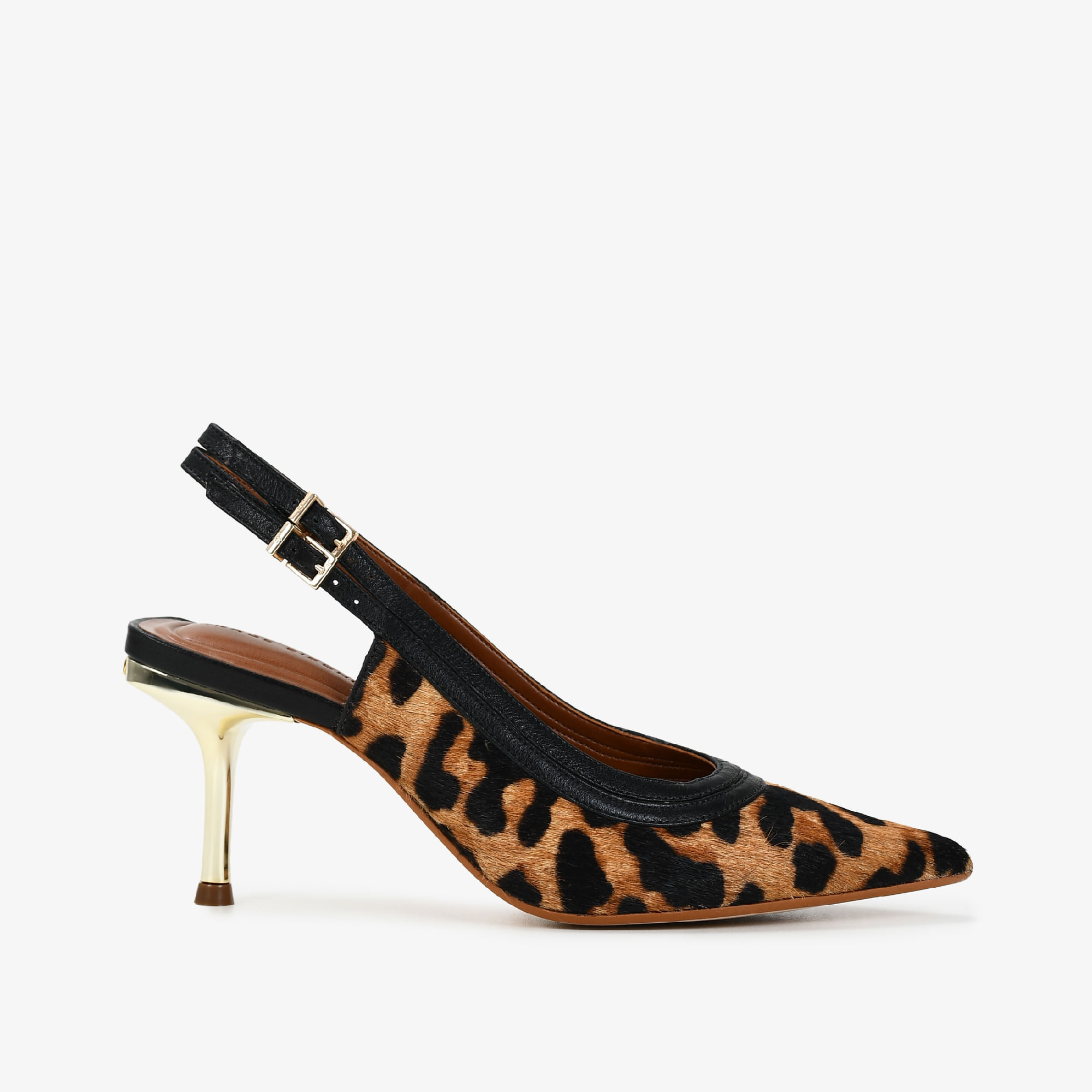 Slingback Leopardo Tabaco Pelo