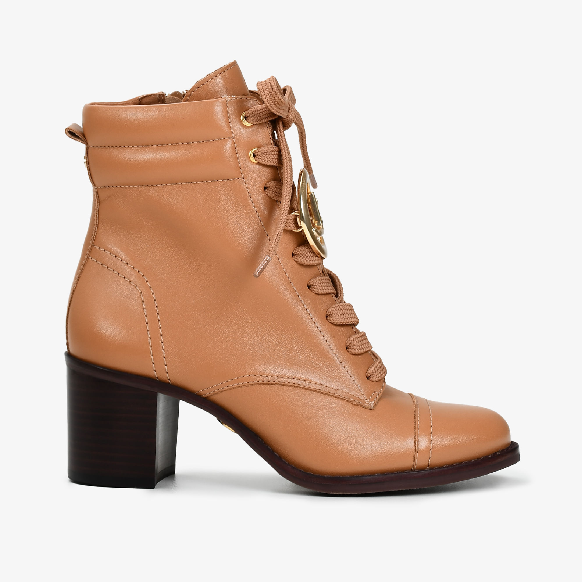 Bota Cano Médio Caramelo Álamo Couro