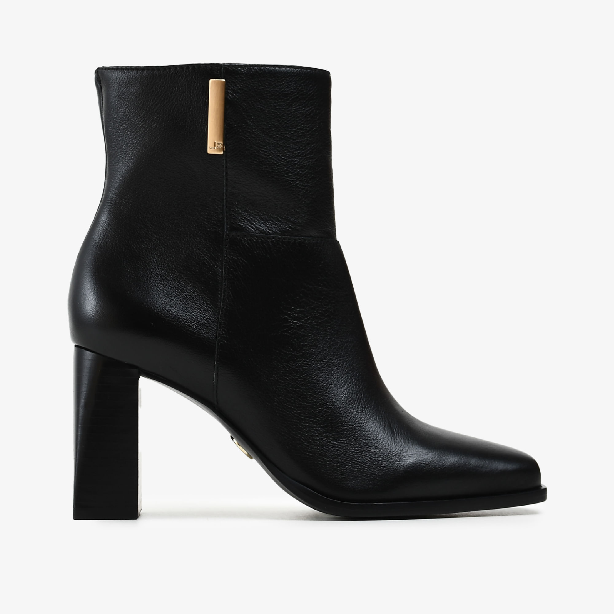 Bota Cano Médio Preto Couro