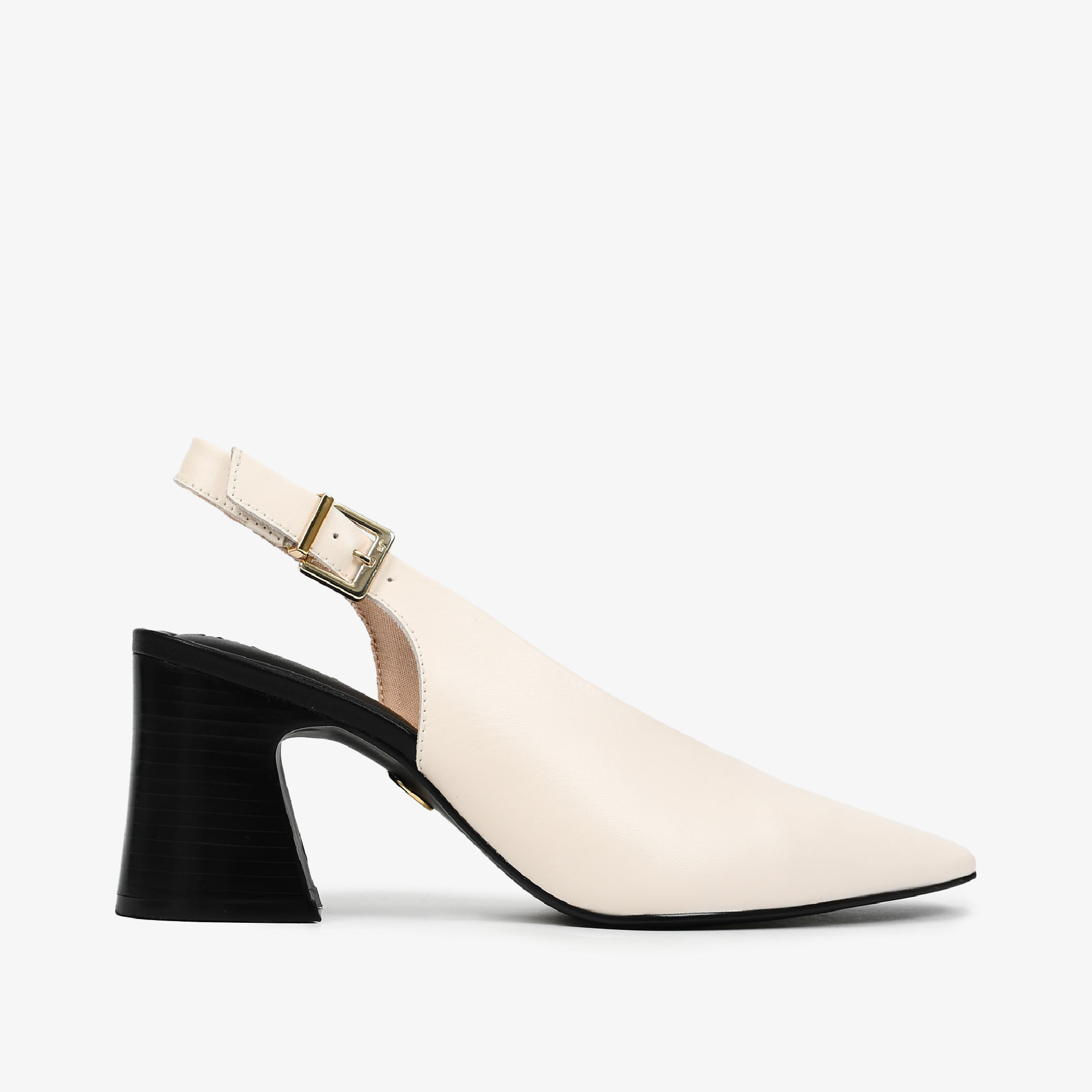 Slingback Preto Cordilheira Couro