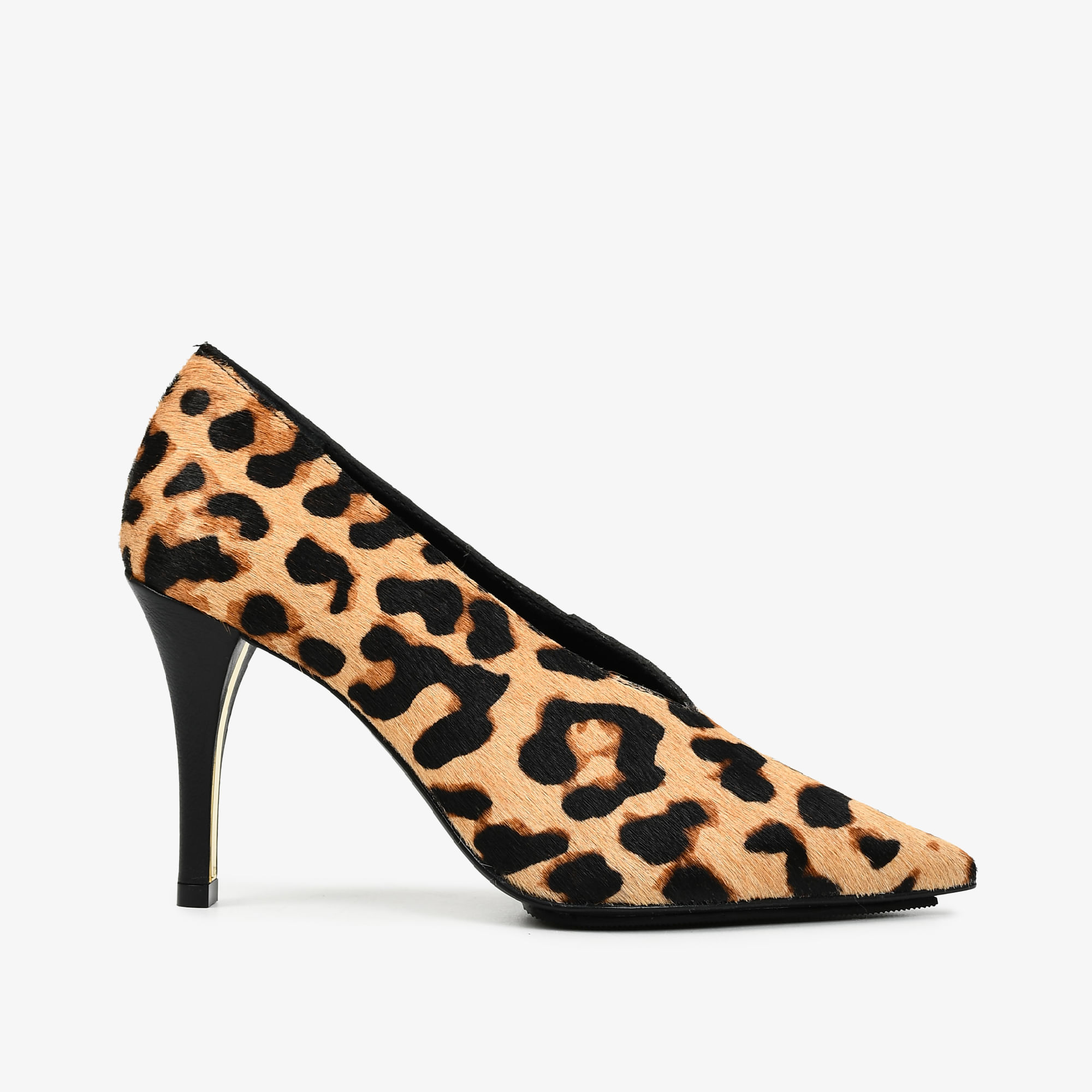 Scarpin Leopardo Tabaco Pelo