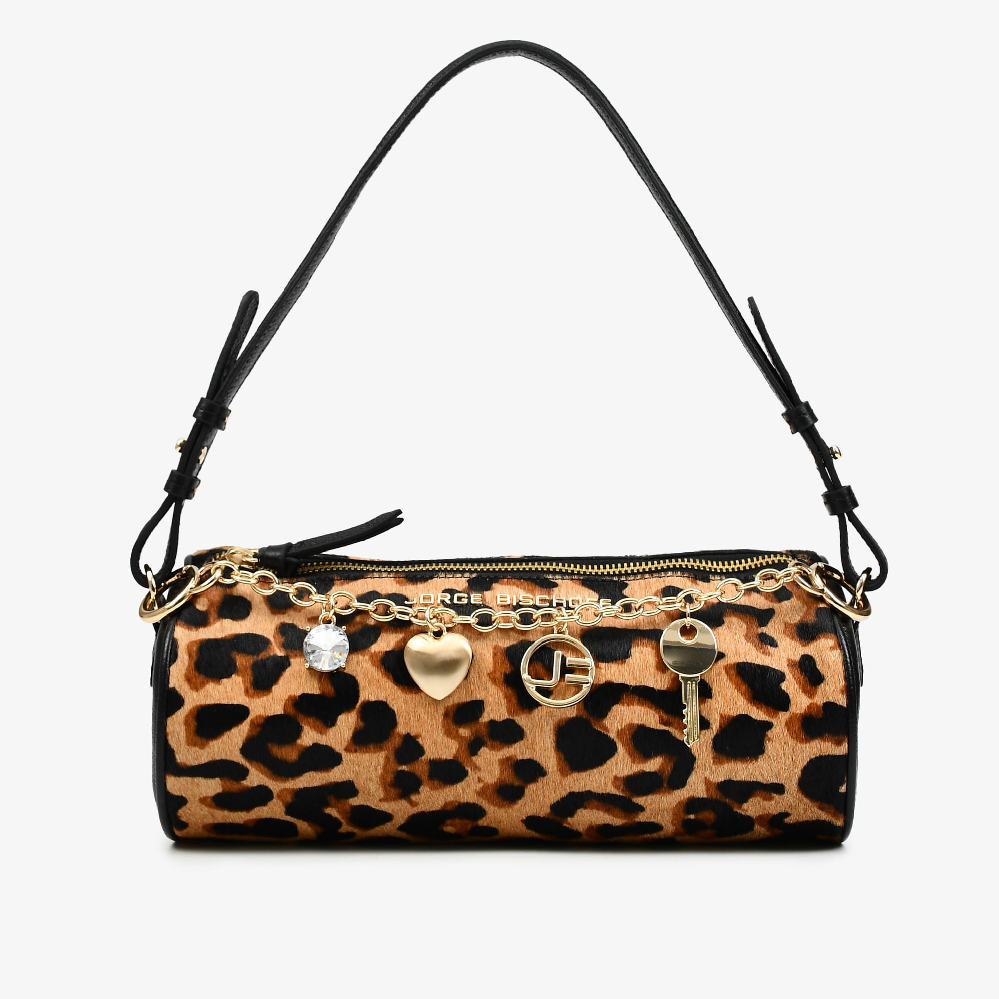 Bolsa Baguete Onça Tabaco Pelo