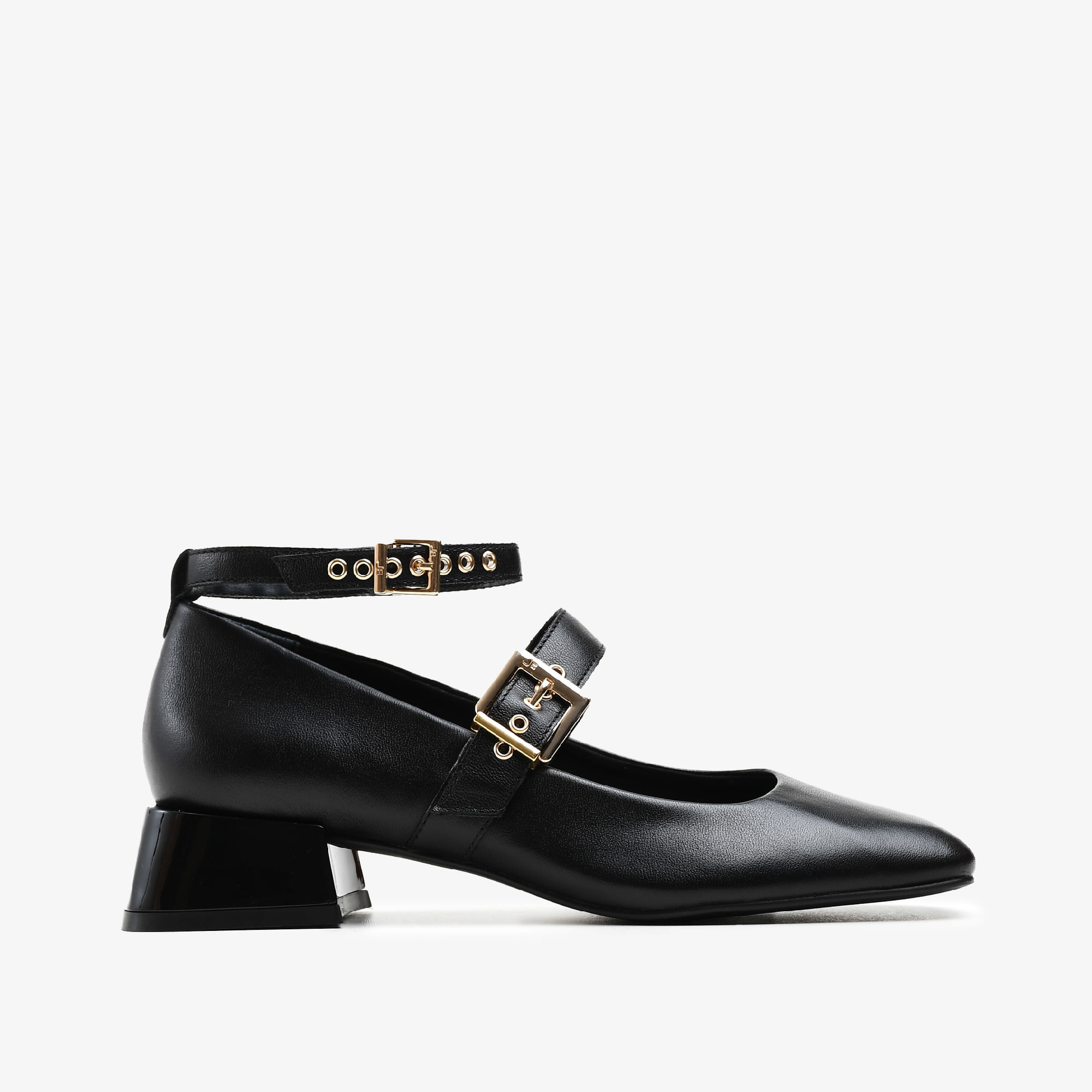 Scarpin Preto Couro