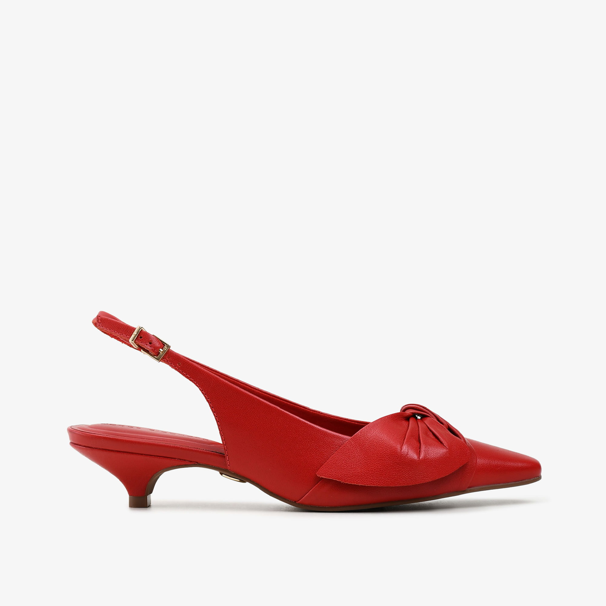 Slingback Vermelho Cereja Couro