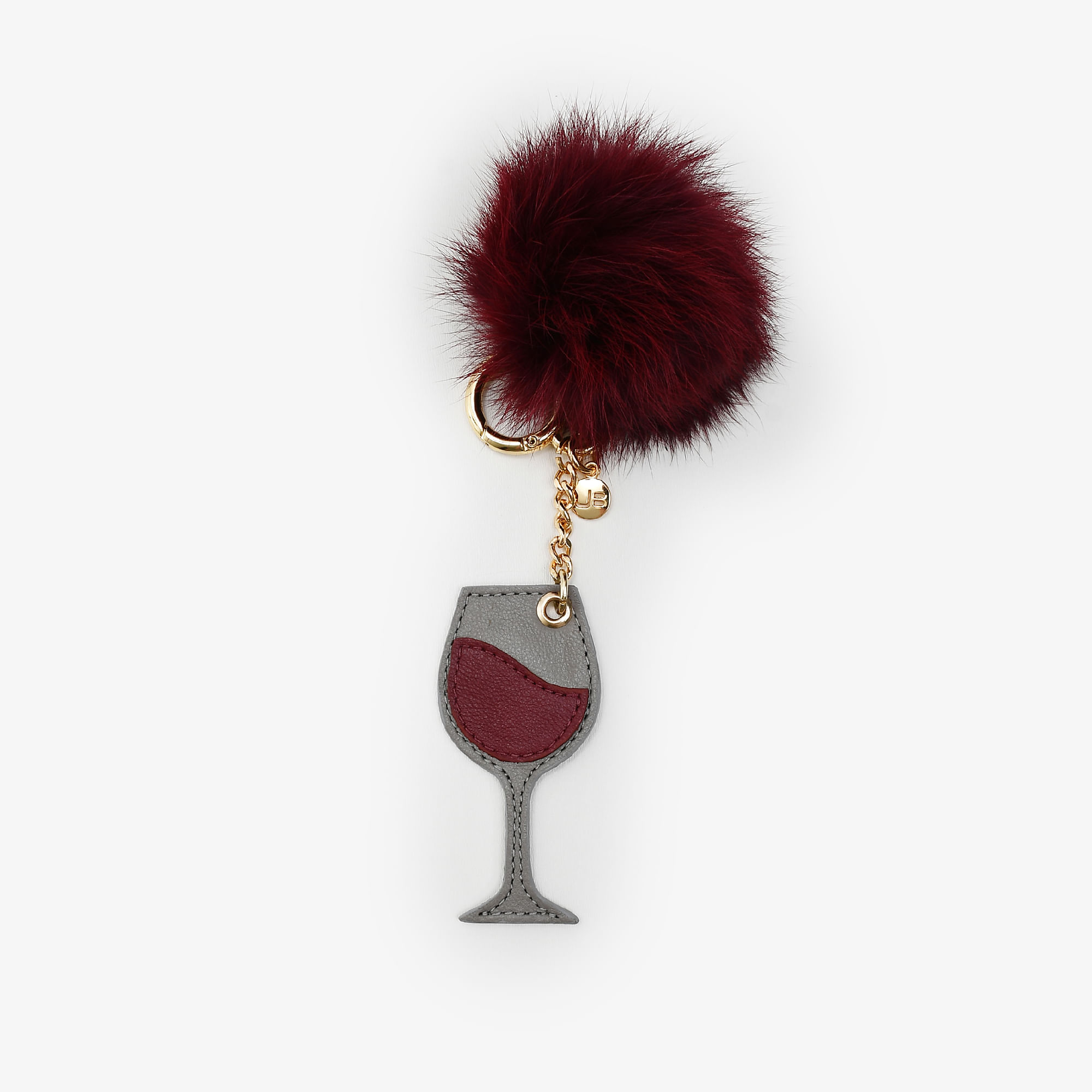 Bag Charm Taça Vinho Pompom Jb