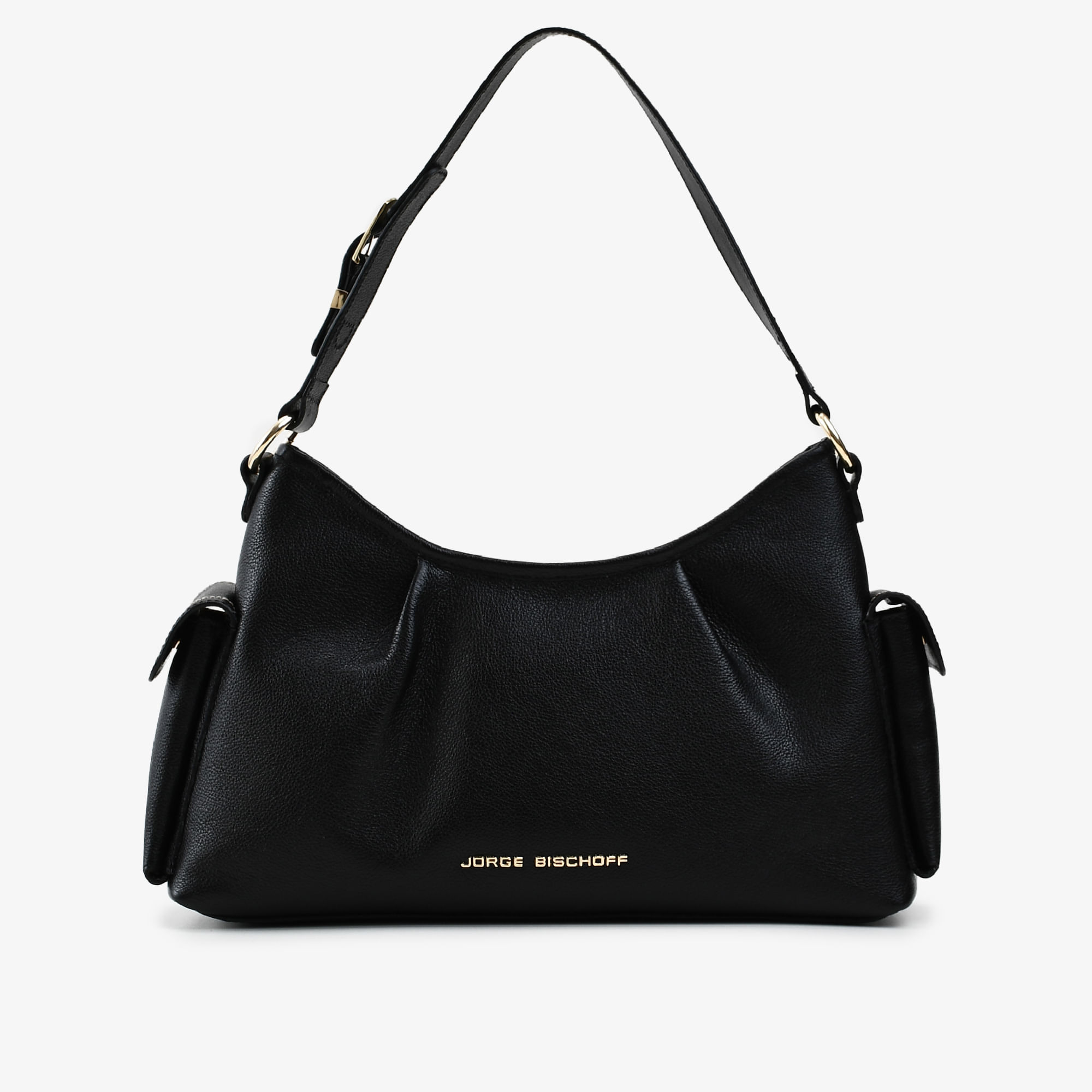 Bolsa De Ombro Preto Couro
