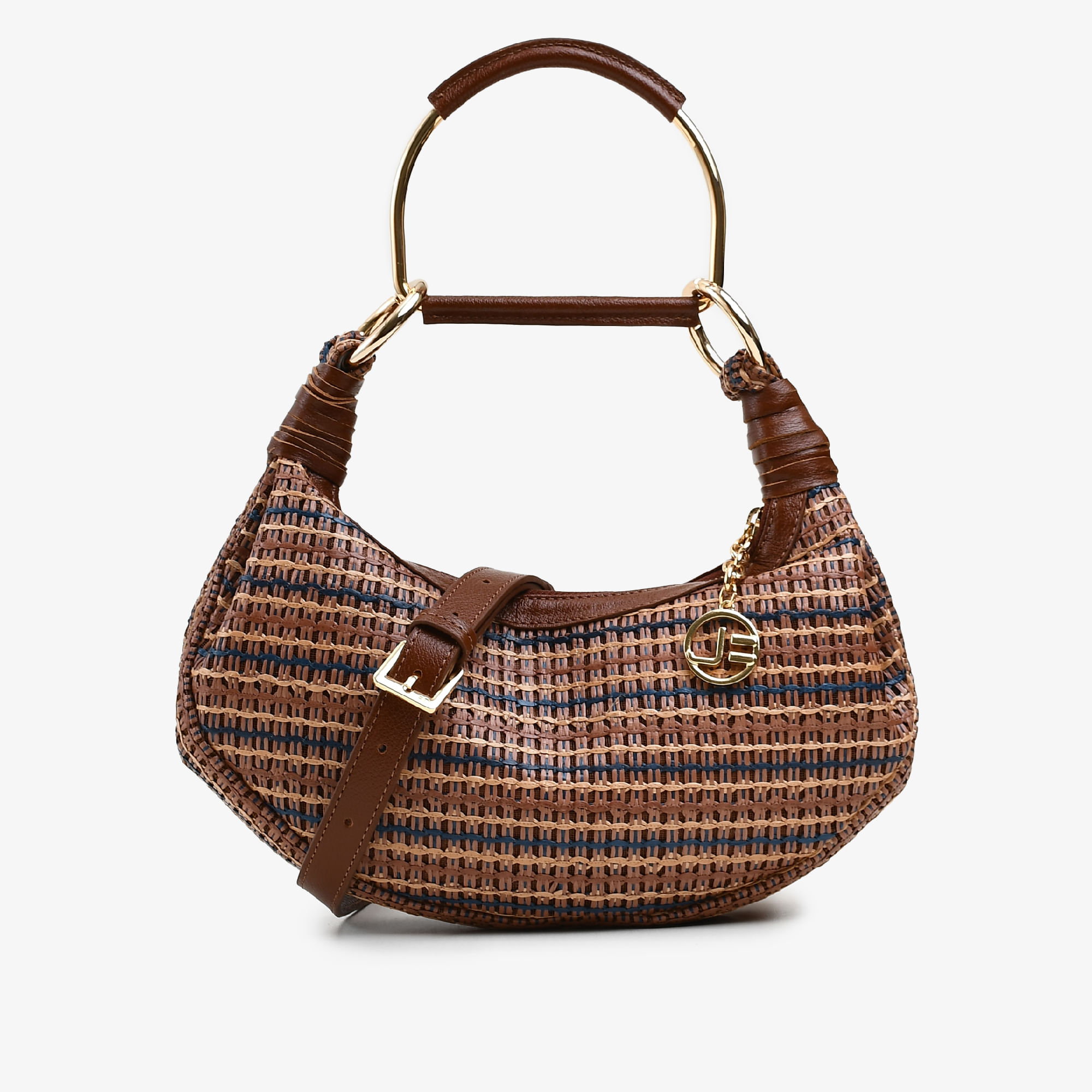 Bolsa Hobo Ráfia Caramelo