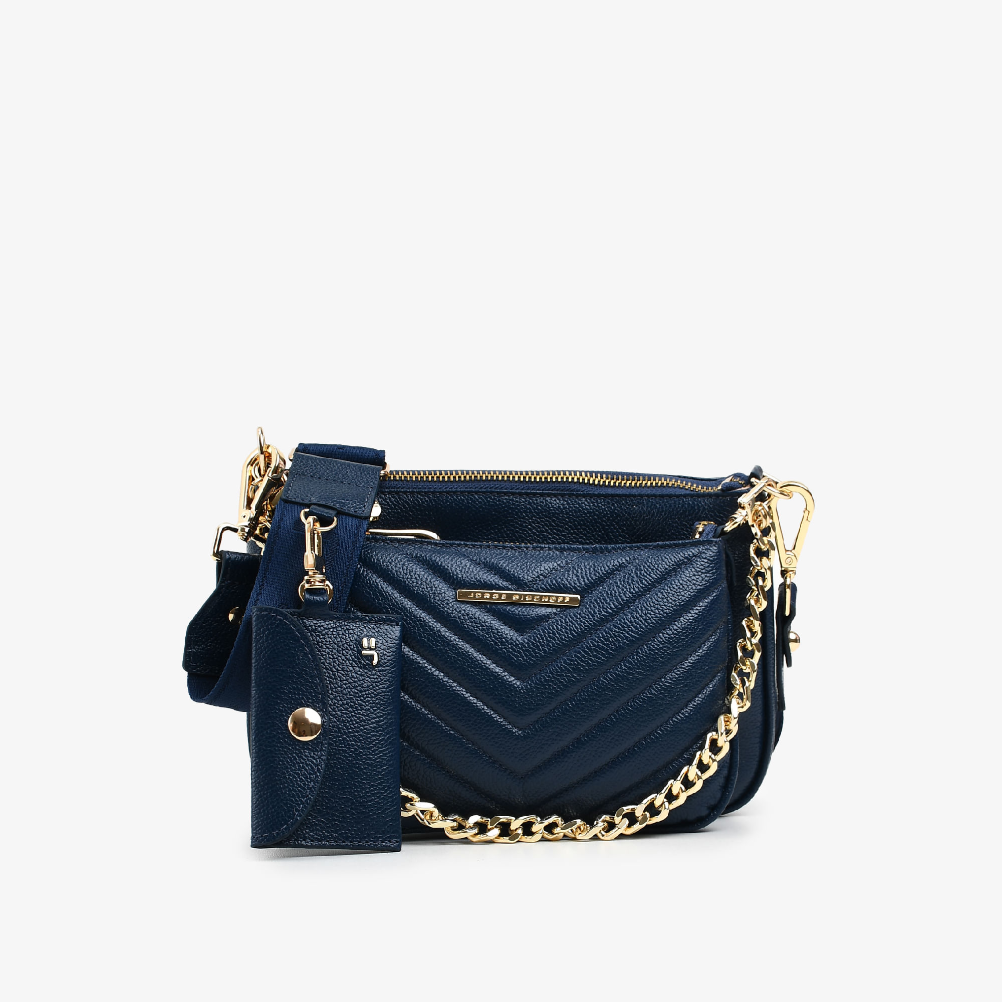 Bolsa Infinita Transversal Marinho Uco Couro