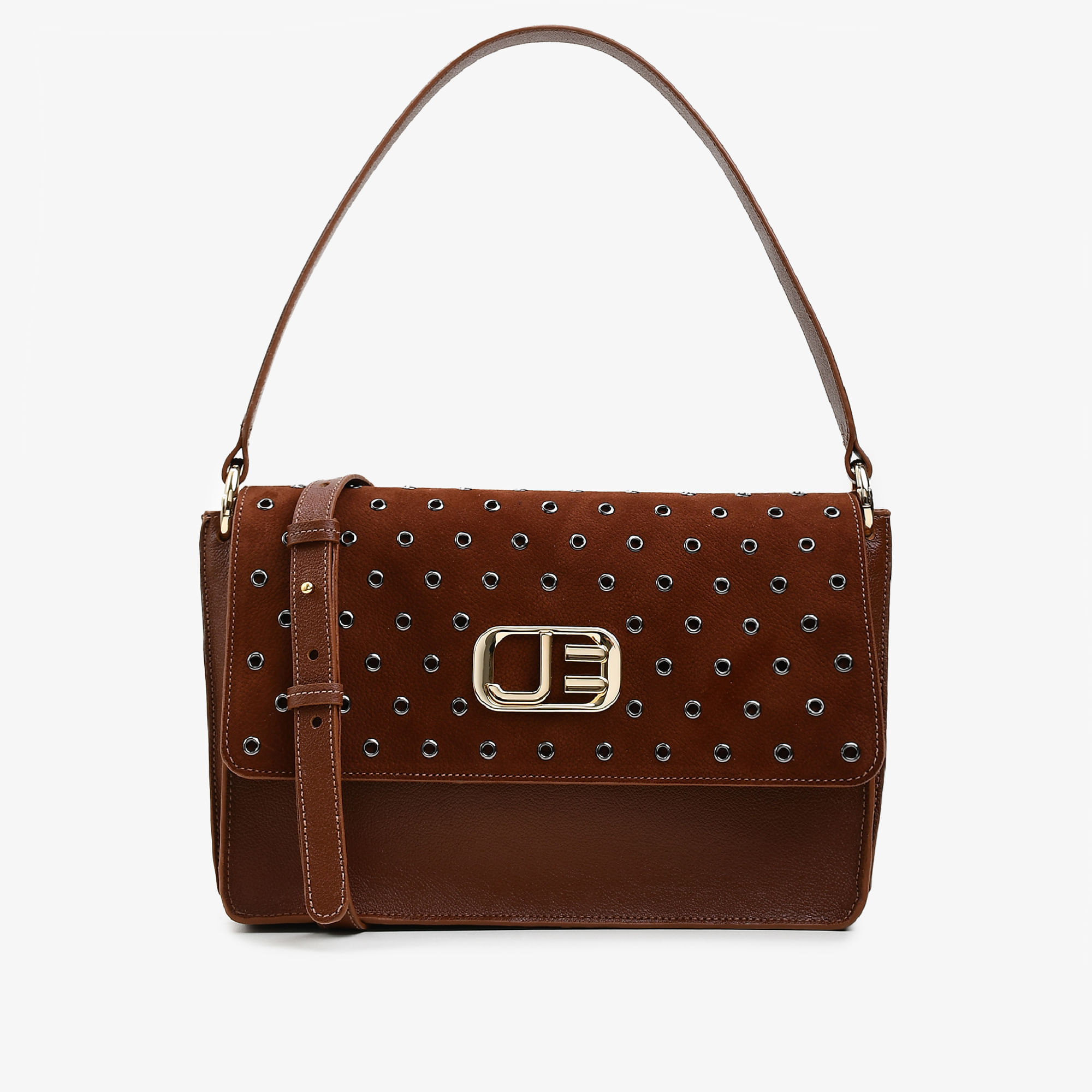Bolsa Satchel Marrom Tabaco Couro