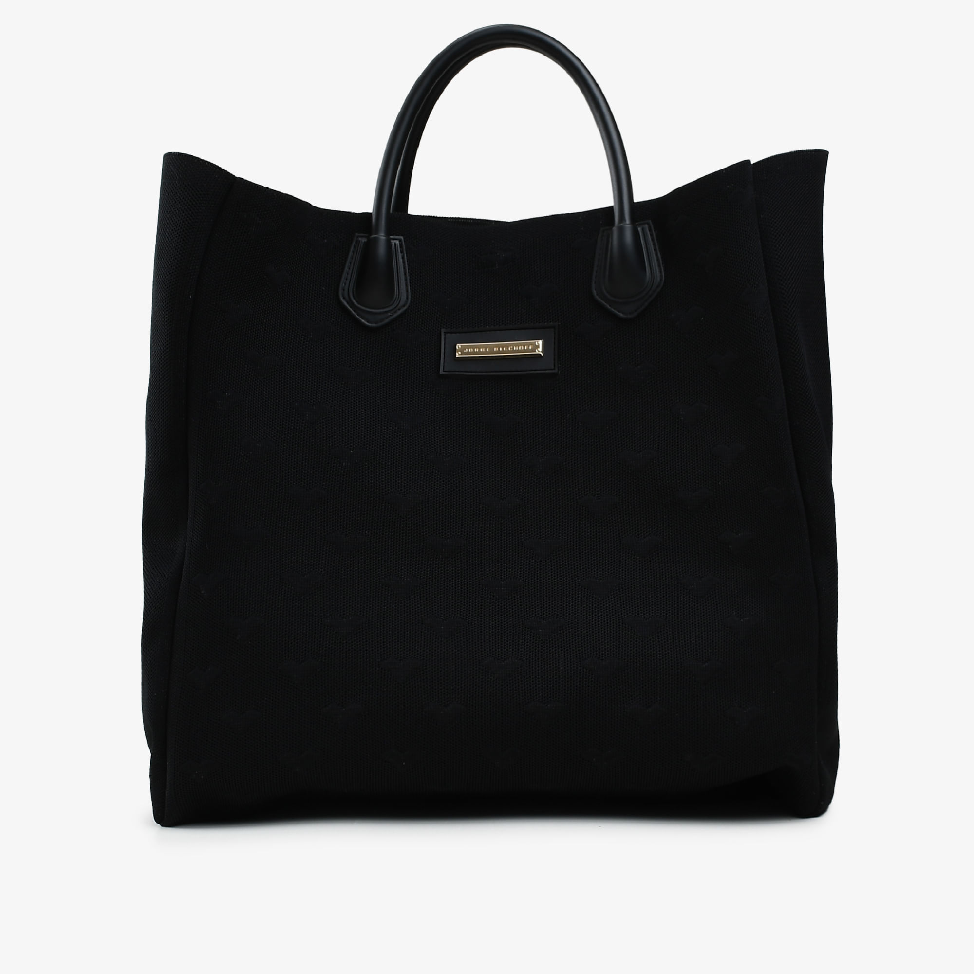Bolsa Tote Preto Coração Knit
