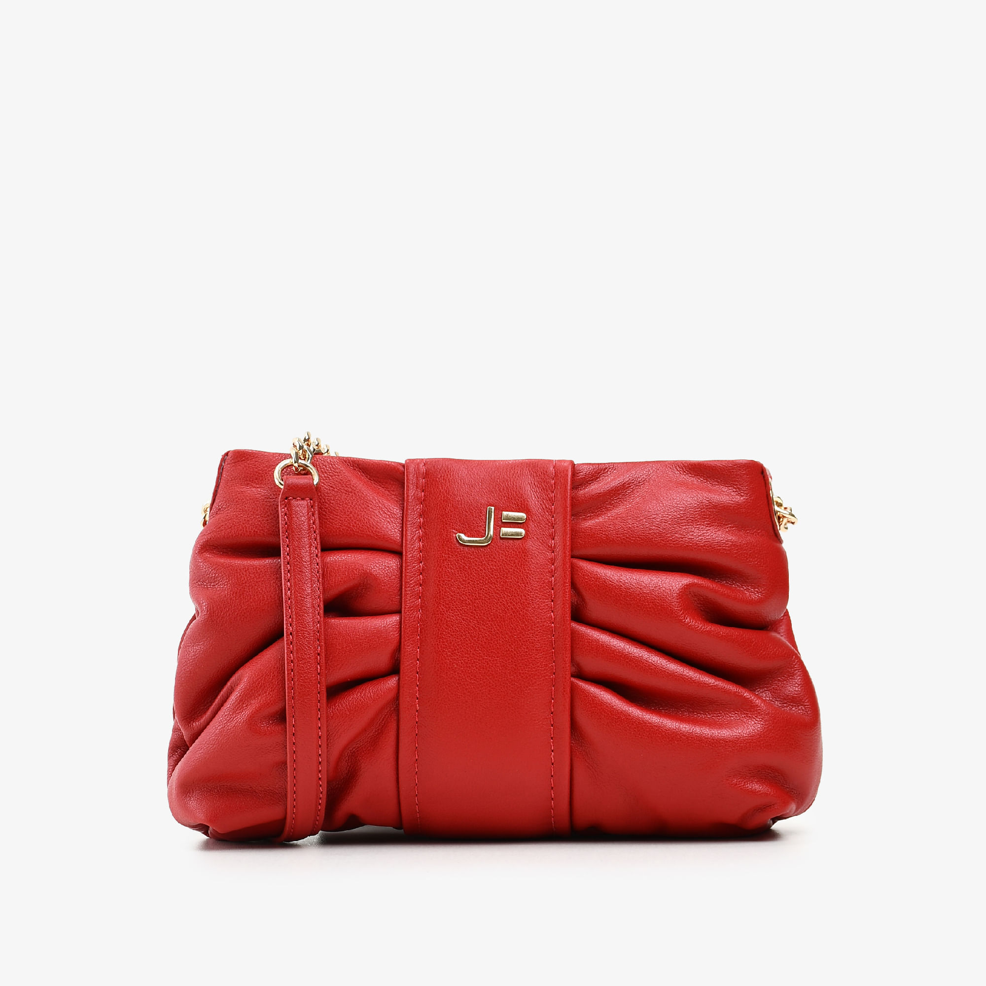 Bolsa Transversal Vermelho Cereja Couro