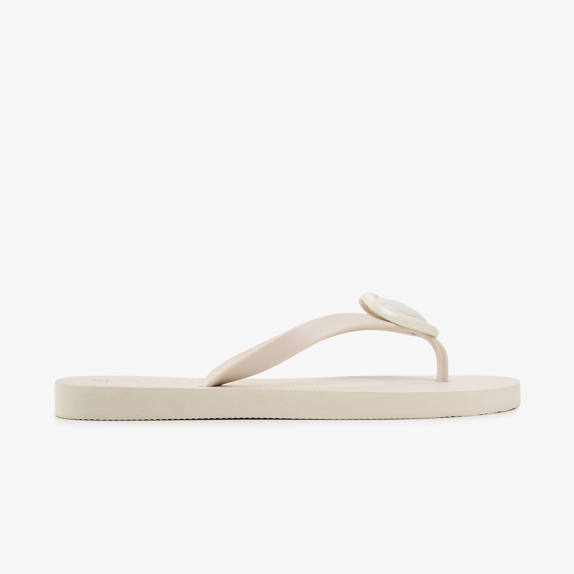Chinelo Flat Off White Cordilheira Coração