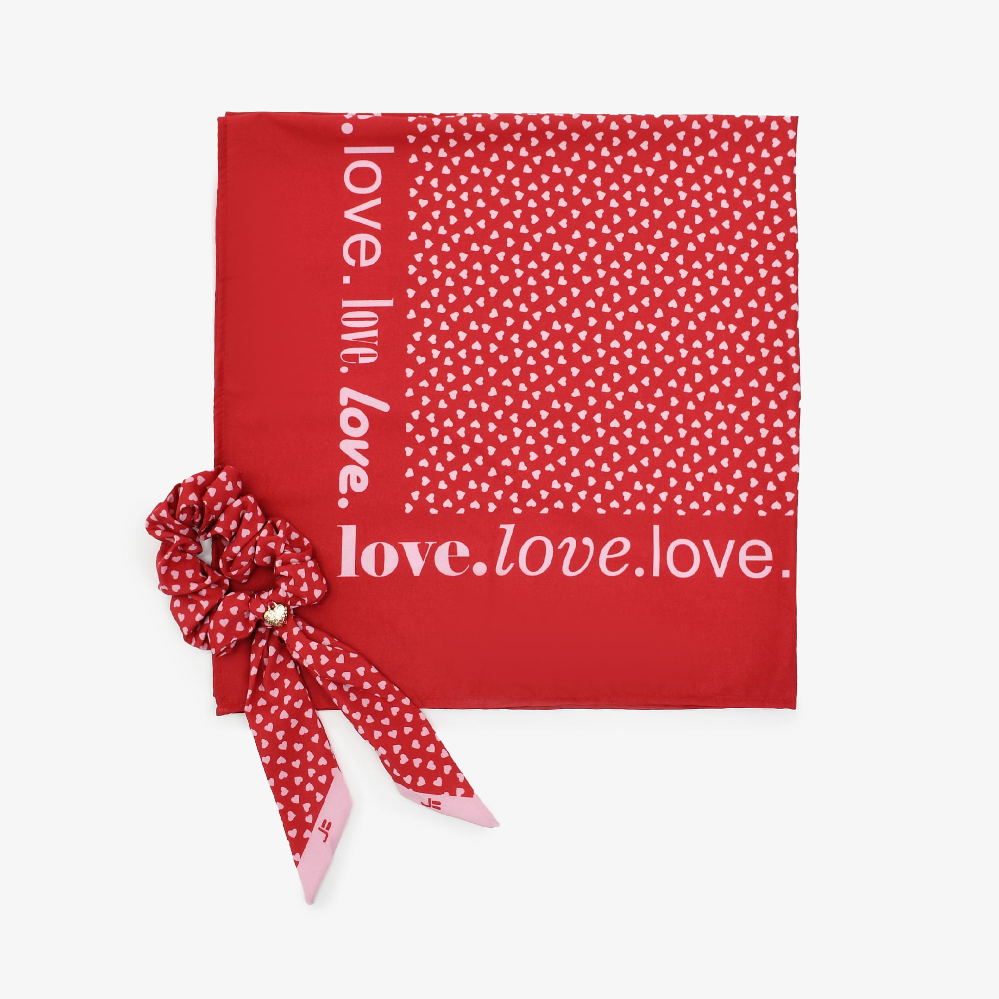 Lenço Estampado Love Cereja 70x70