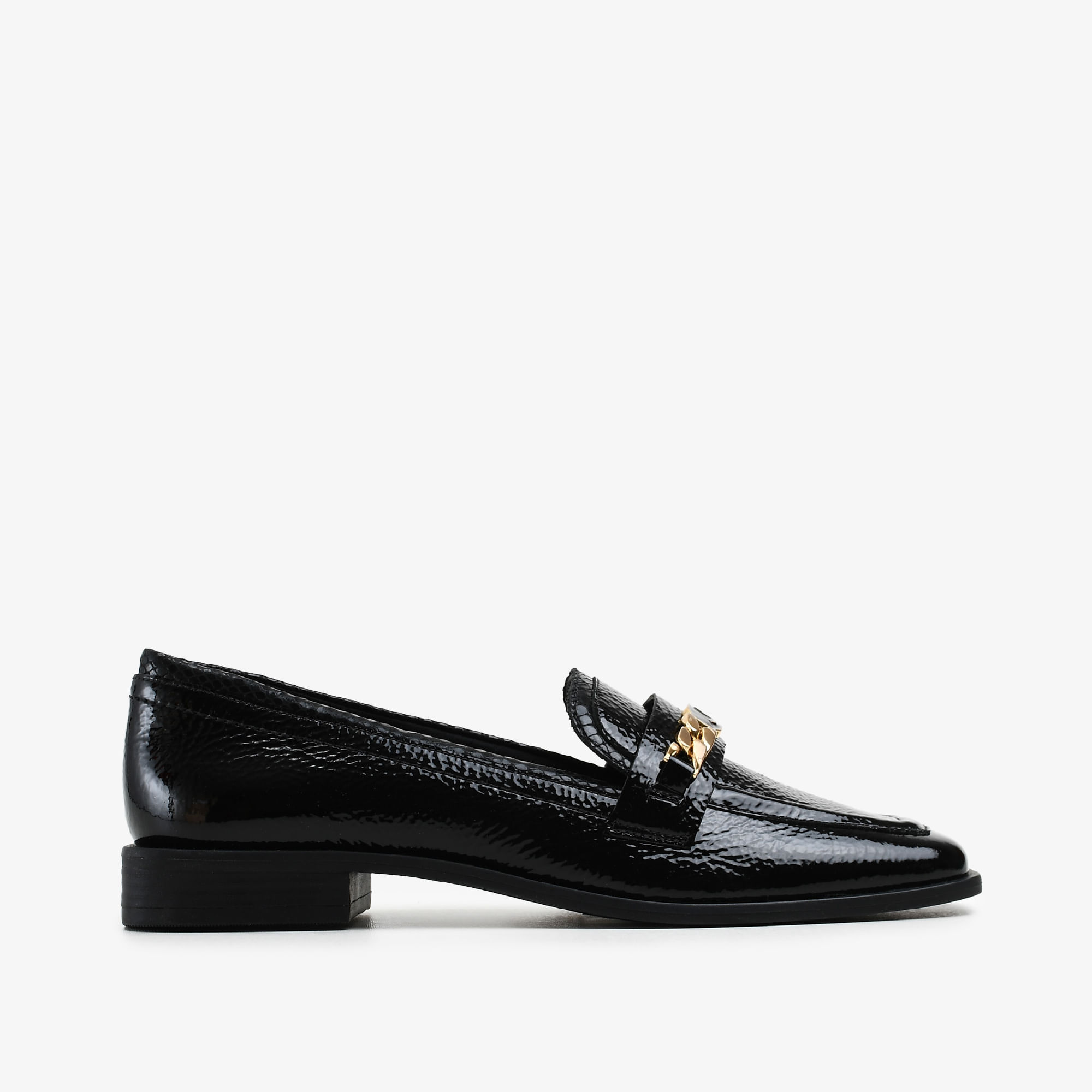 Loafer Preto Couro Verniz