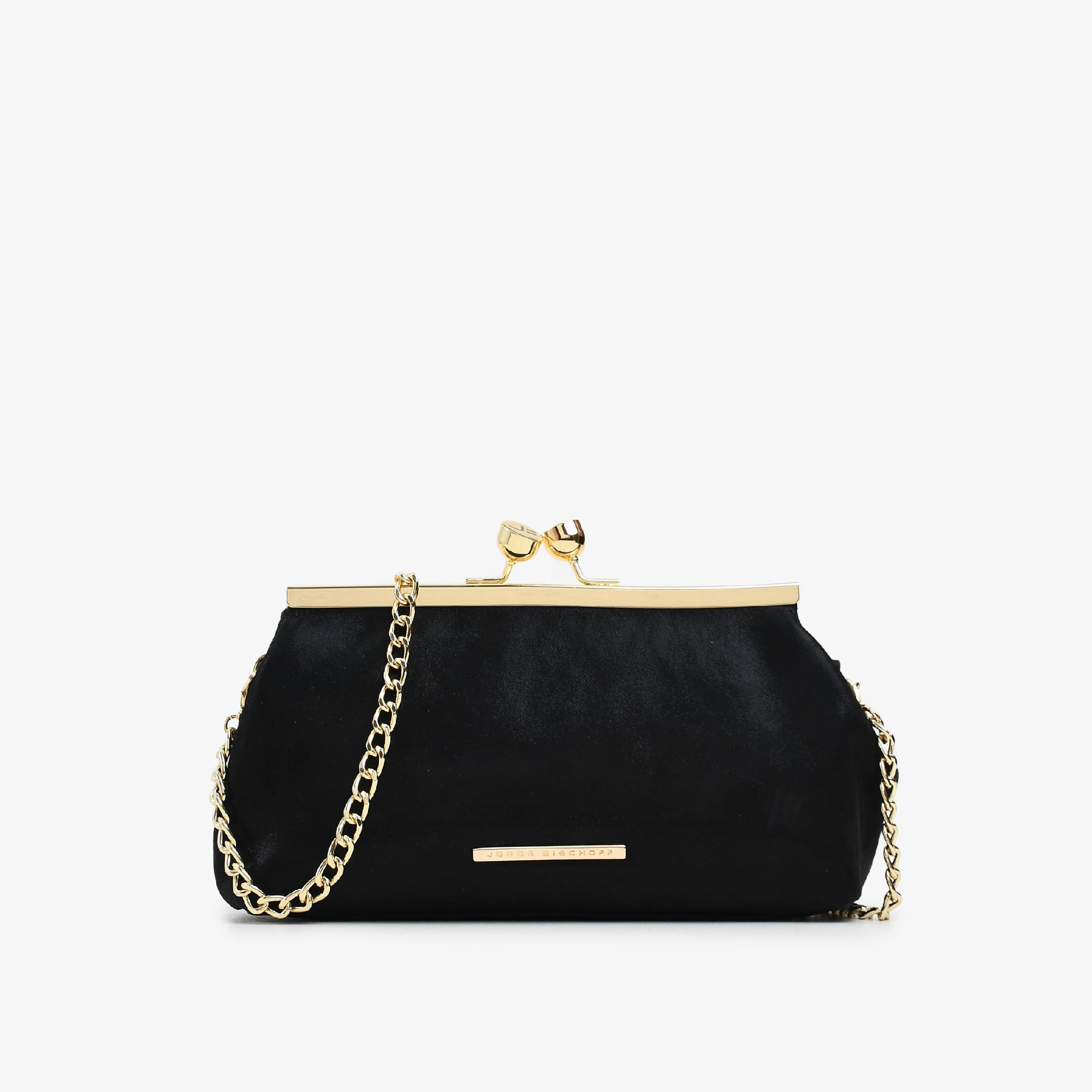 Bolsa Clutch Preto Couro