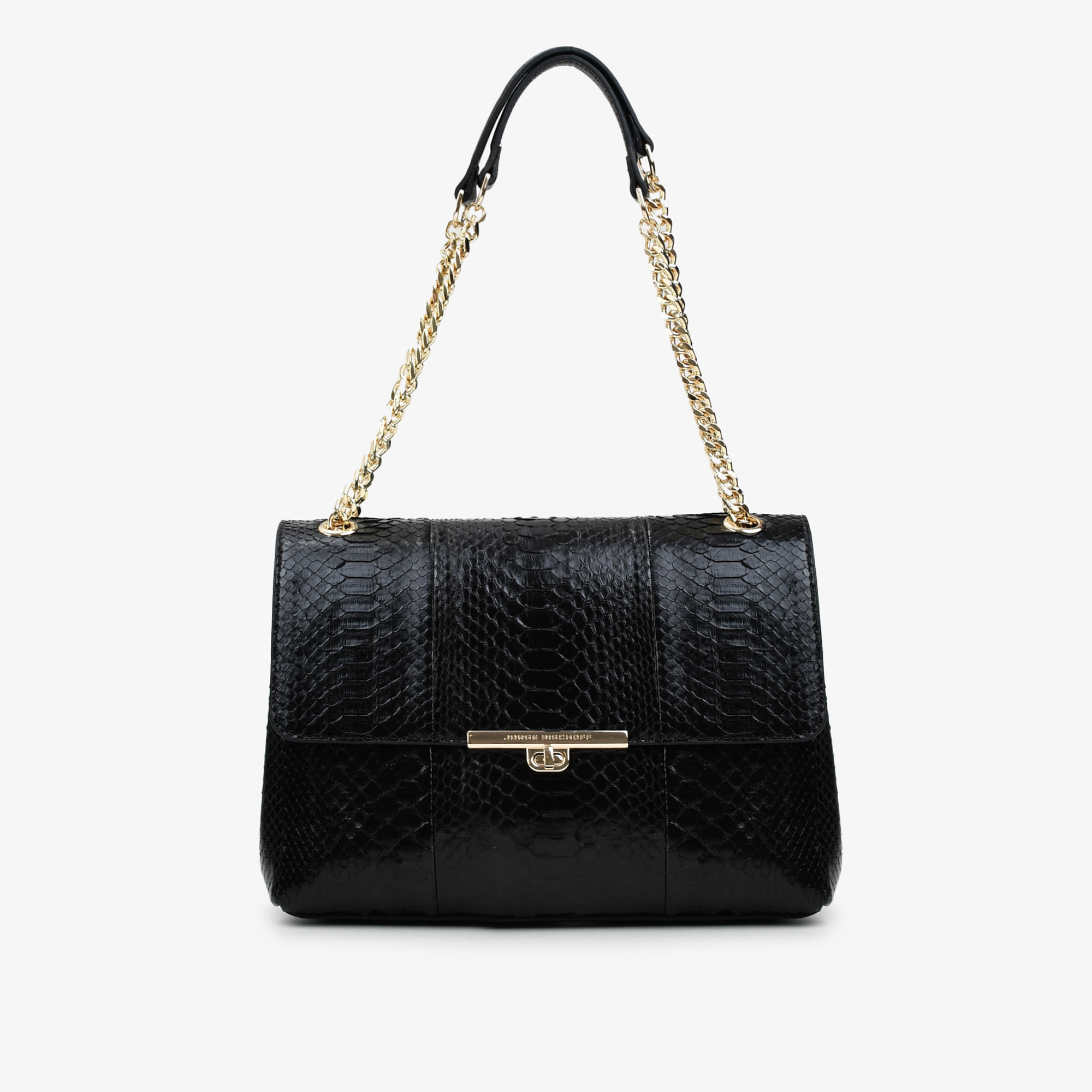 Bolsa De Ombro Preto Cobra Python