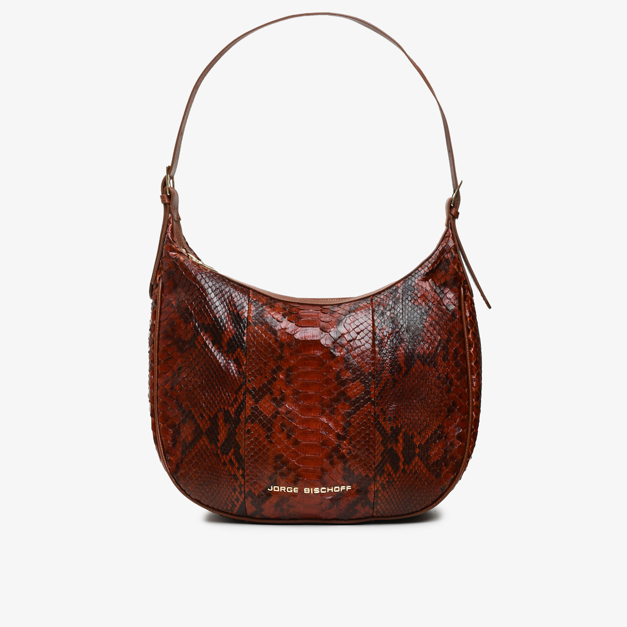 Bolsa Hobo Caramelo Tabaco Cobra Python
