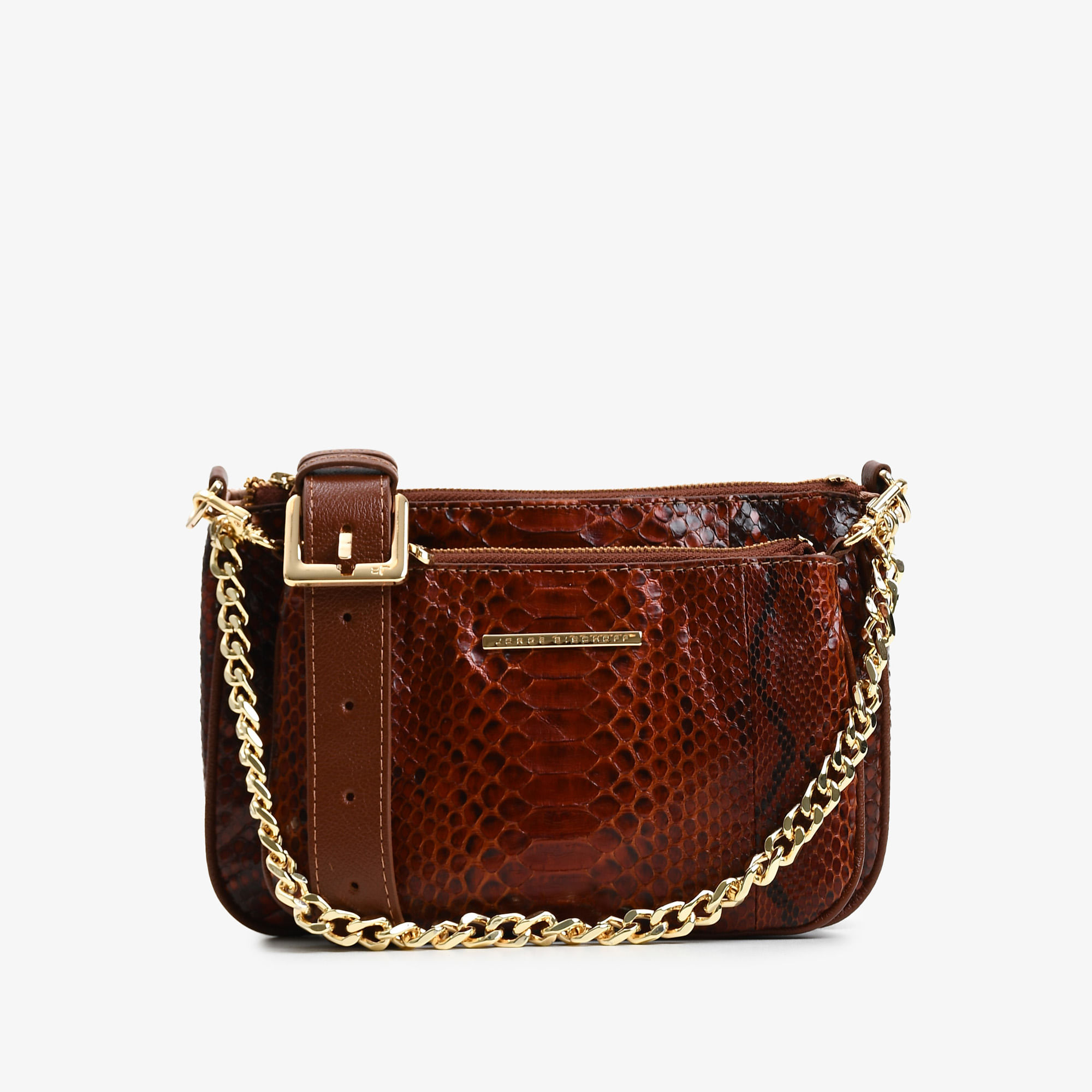 Bolsa Infinita Transversal Caramelo Tabaco Cobra Python