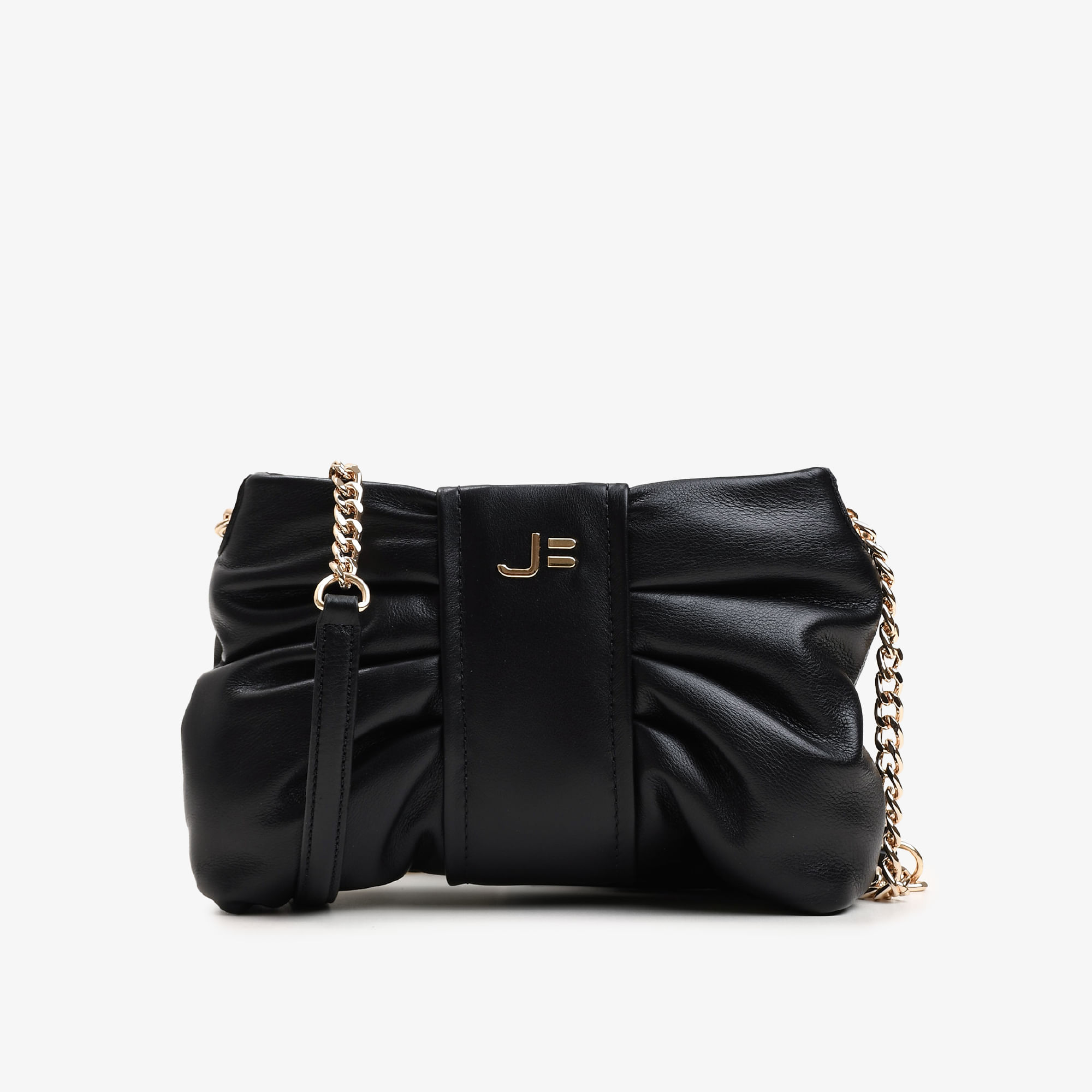 Bolsa Transversal Preto Couro
