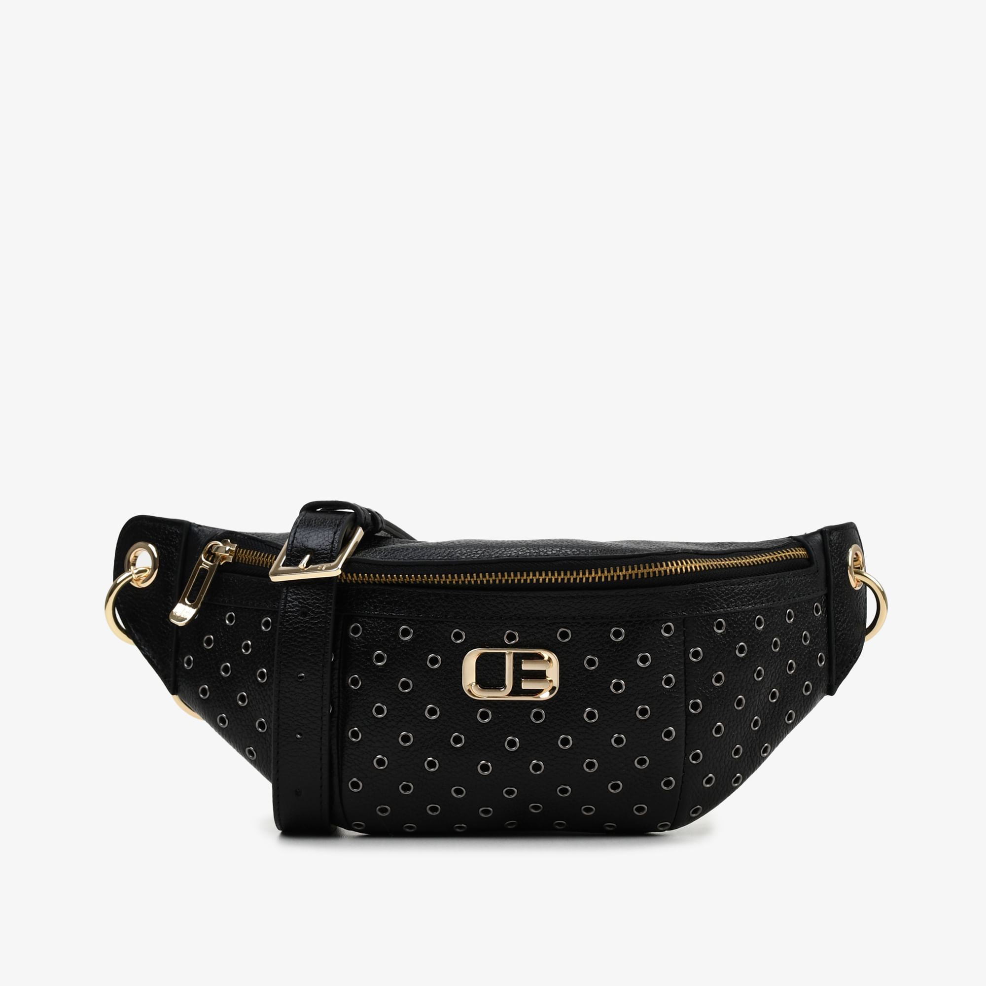 Bolsa Belt Bag Preto Couro