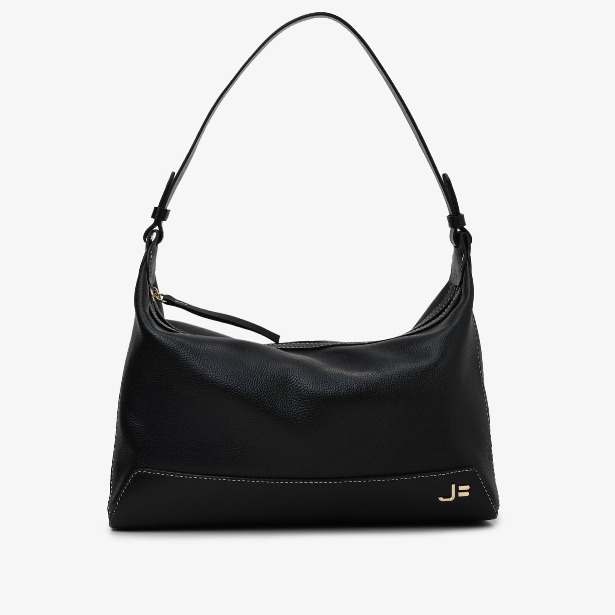 Bolsa Hobo Preto Couro