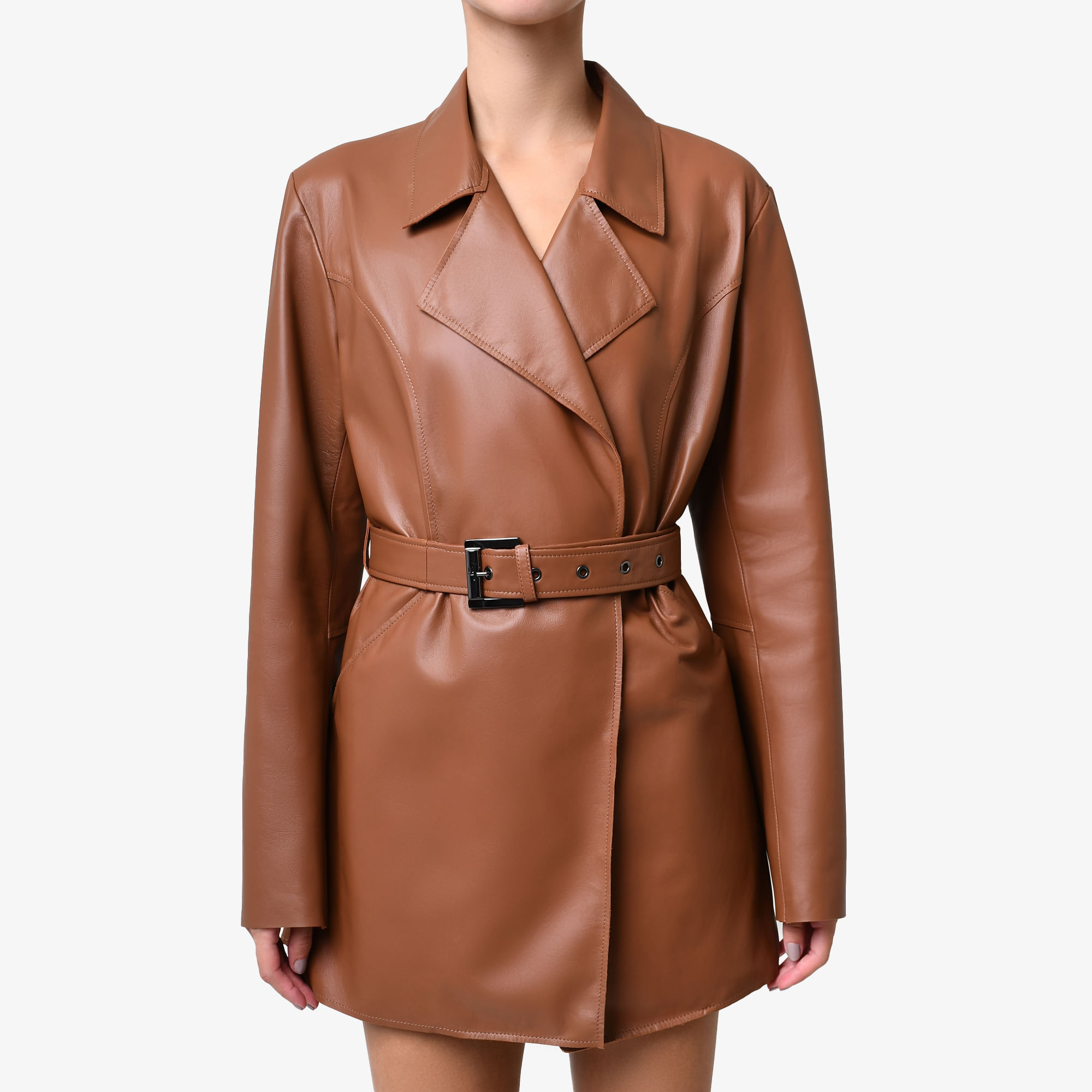 Casaco Trench Coat Caramelo Àlamo