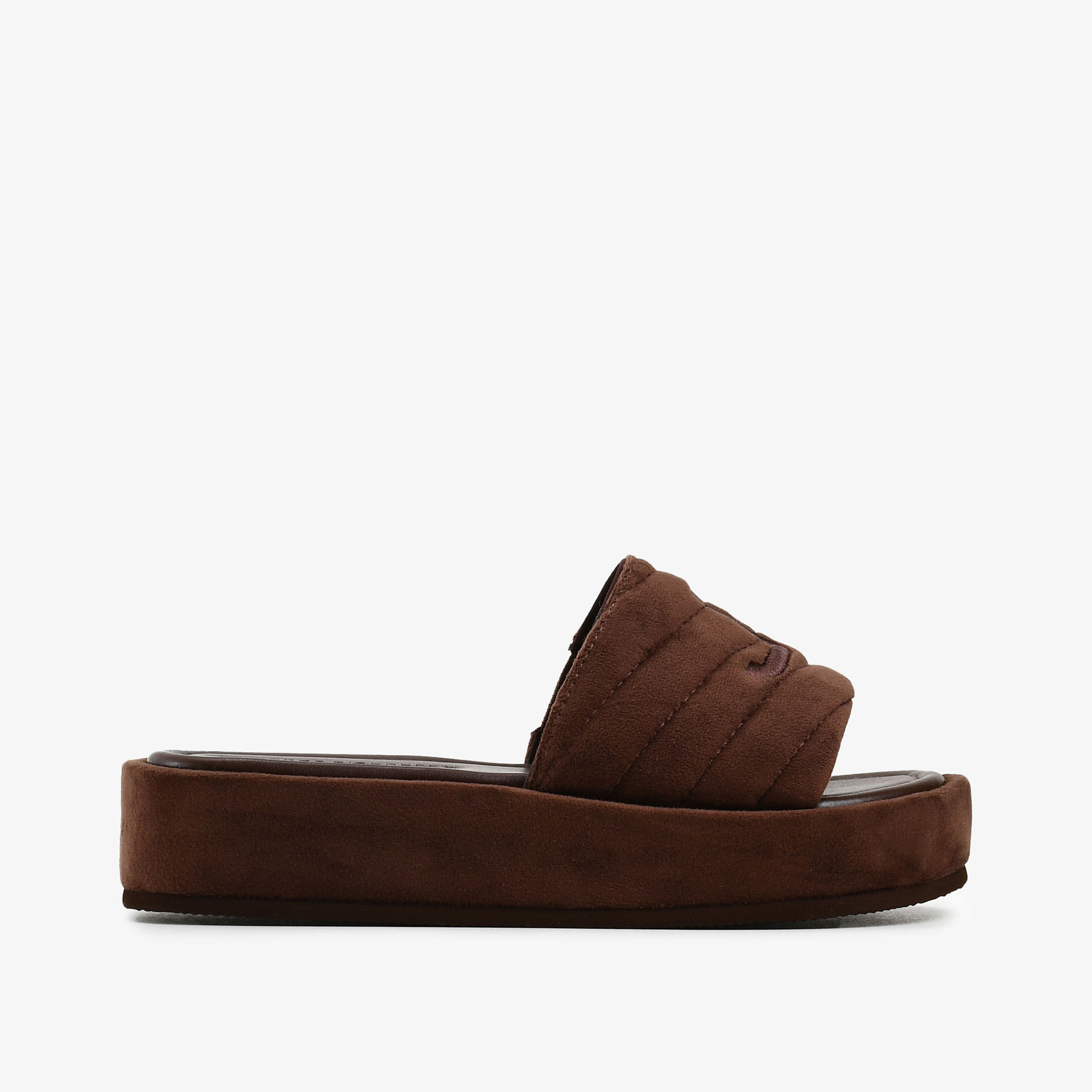 Chinelo Slide Marrom Veludo Jb
