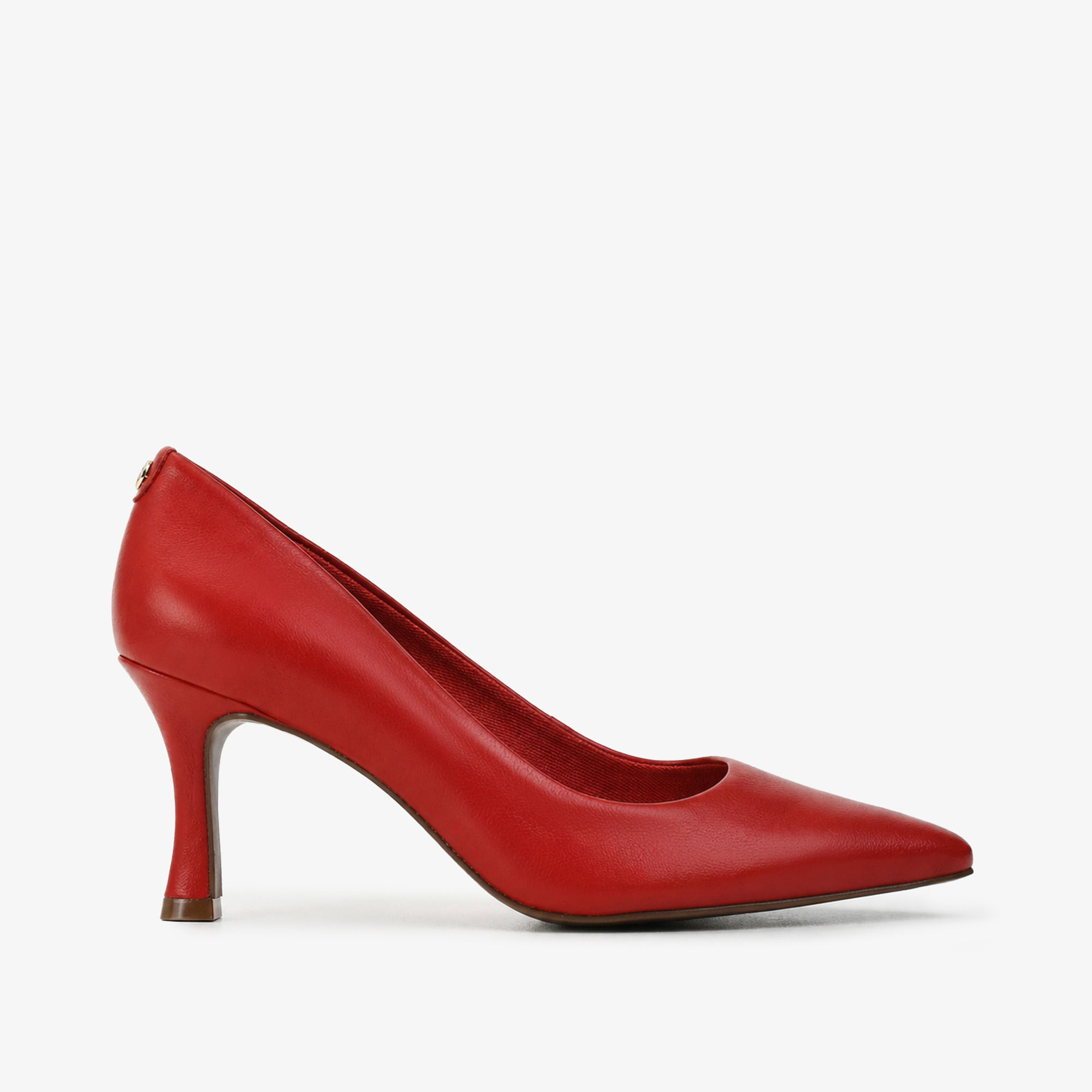 Scarpin Vermelho Cereja Couro