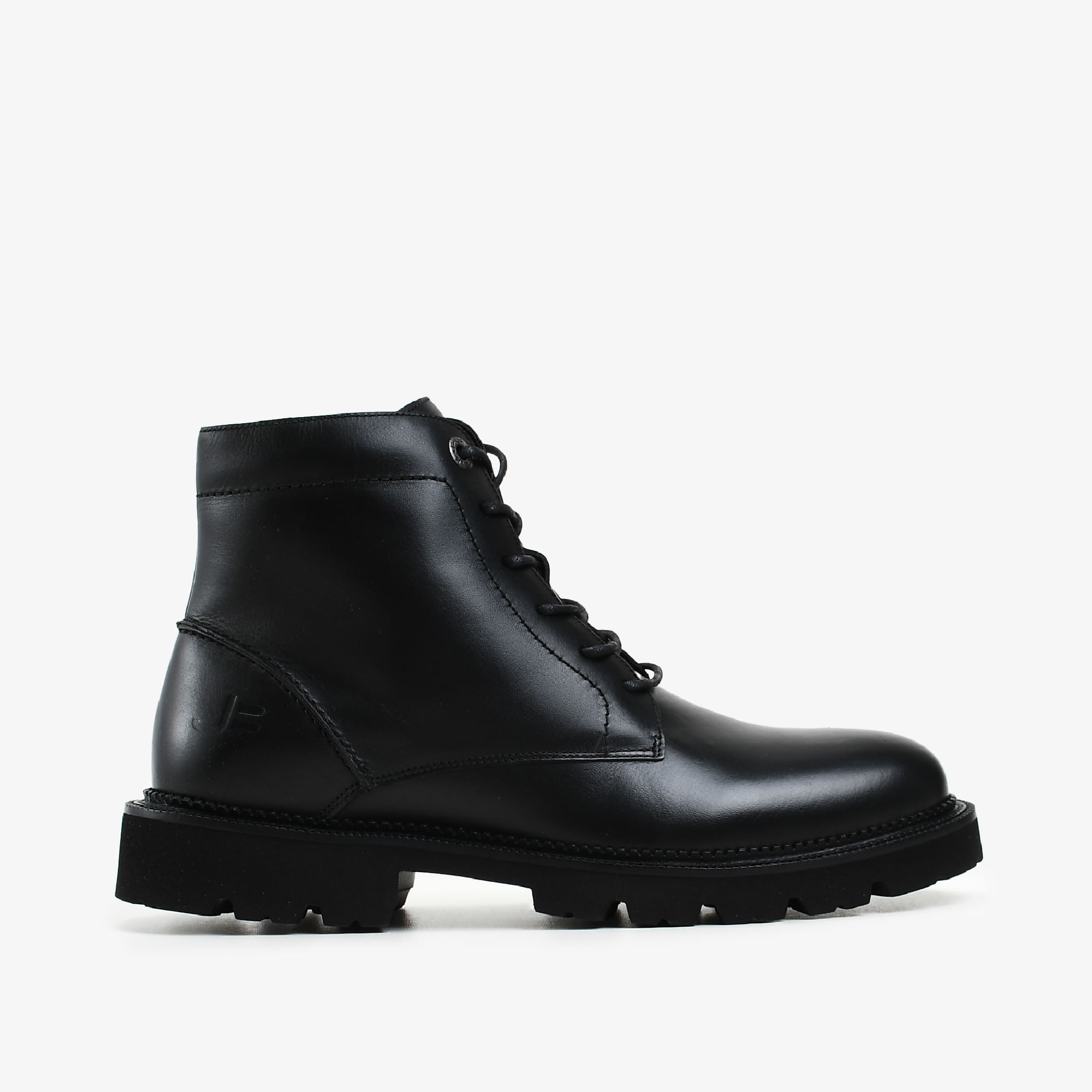 Bota Coturno Masculino Preto Couro